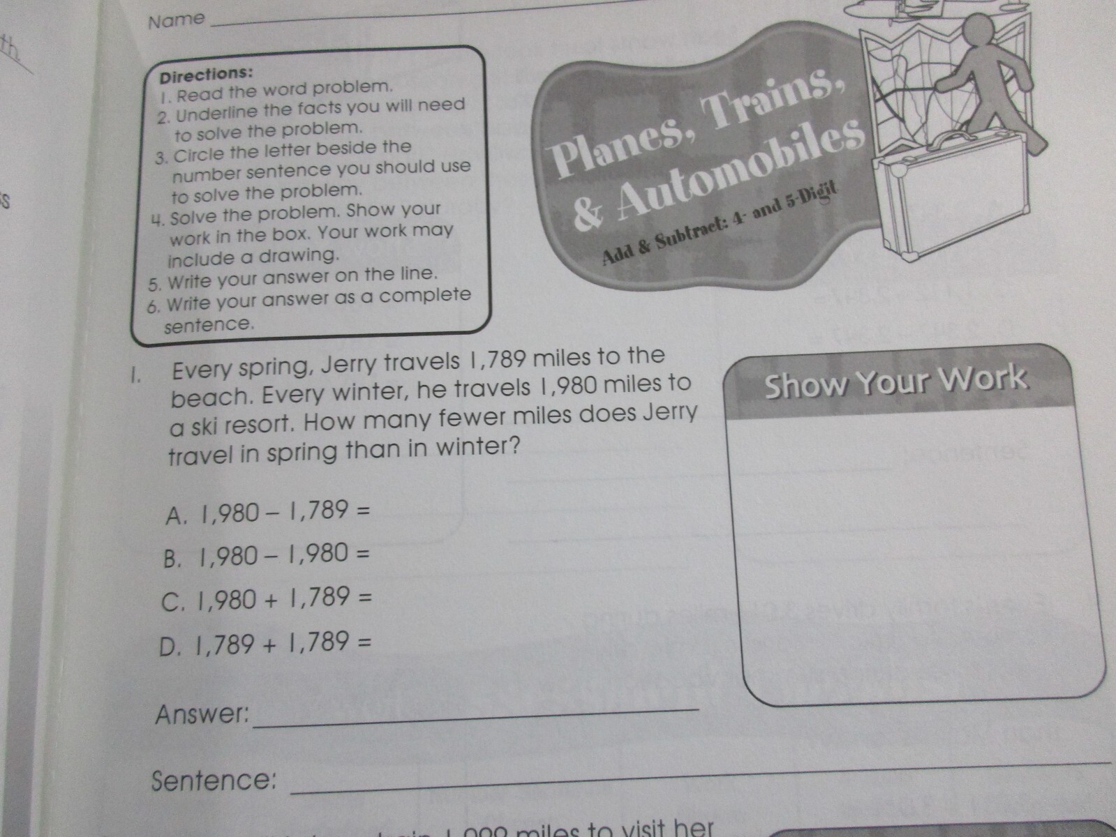 Word Problems with Instant Assessment #CD 7433 Grade 5 Paperback
