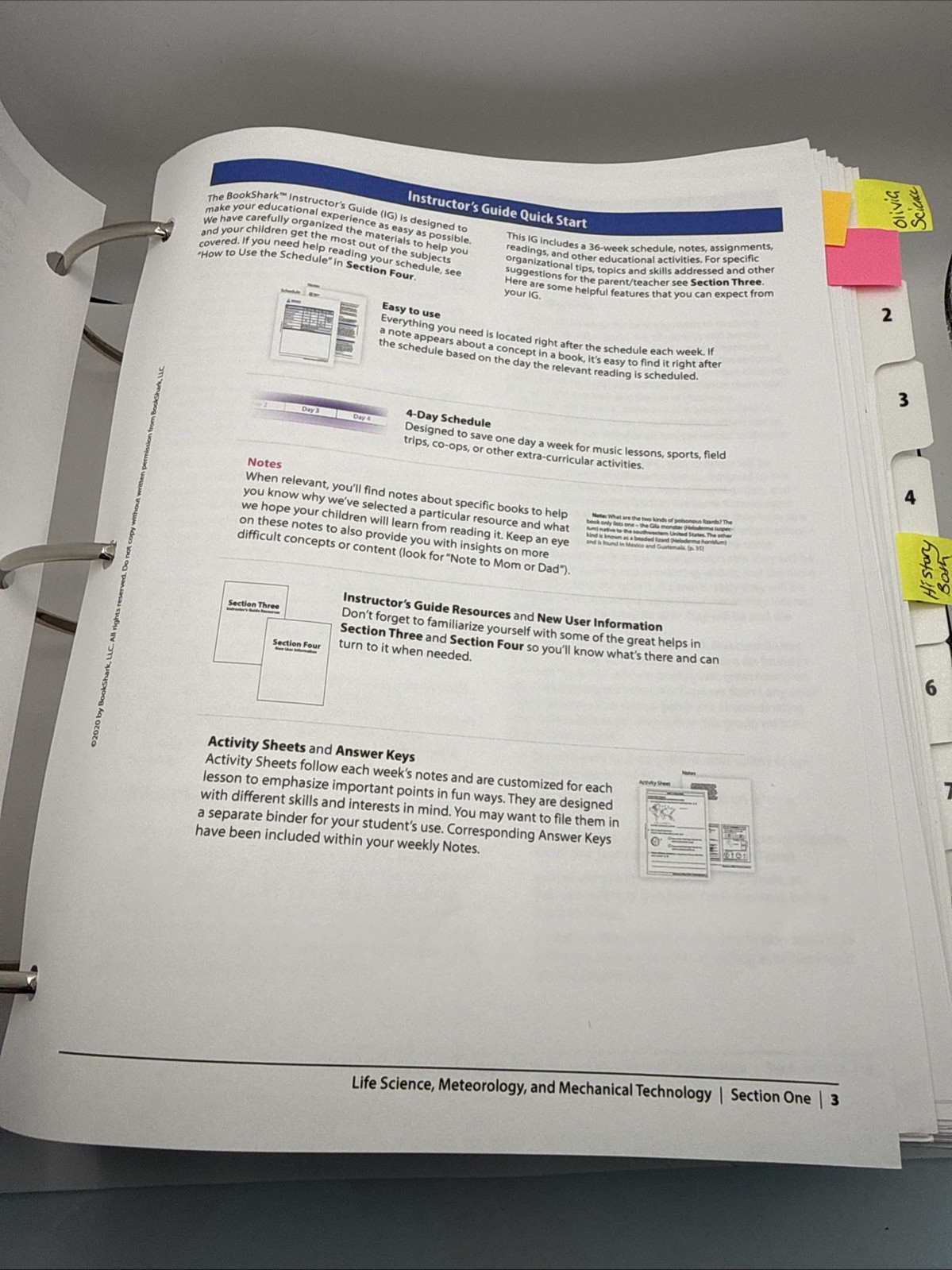 BookShark Science Instructor Guide Life Science Meteorology Curriculum Binder