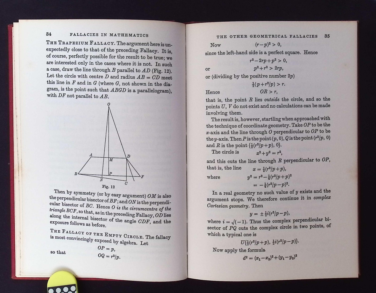 Fallacies in Mathematics by E. A. Maxwell, 1969 Cambridge University Press, HB