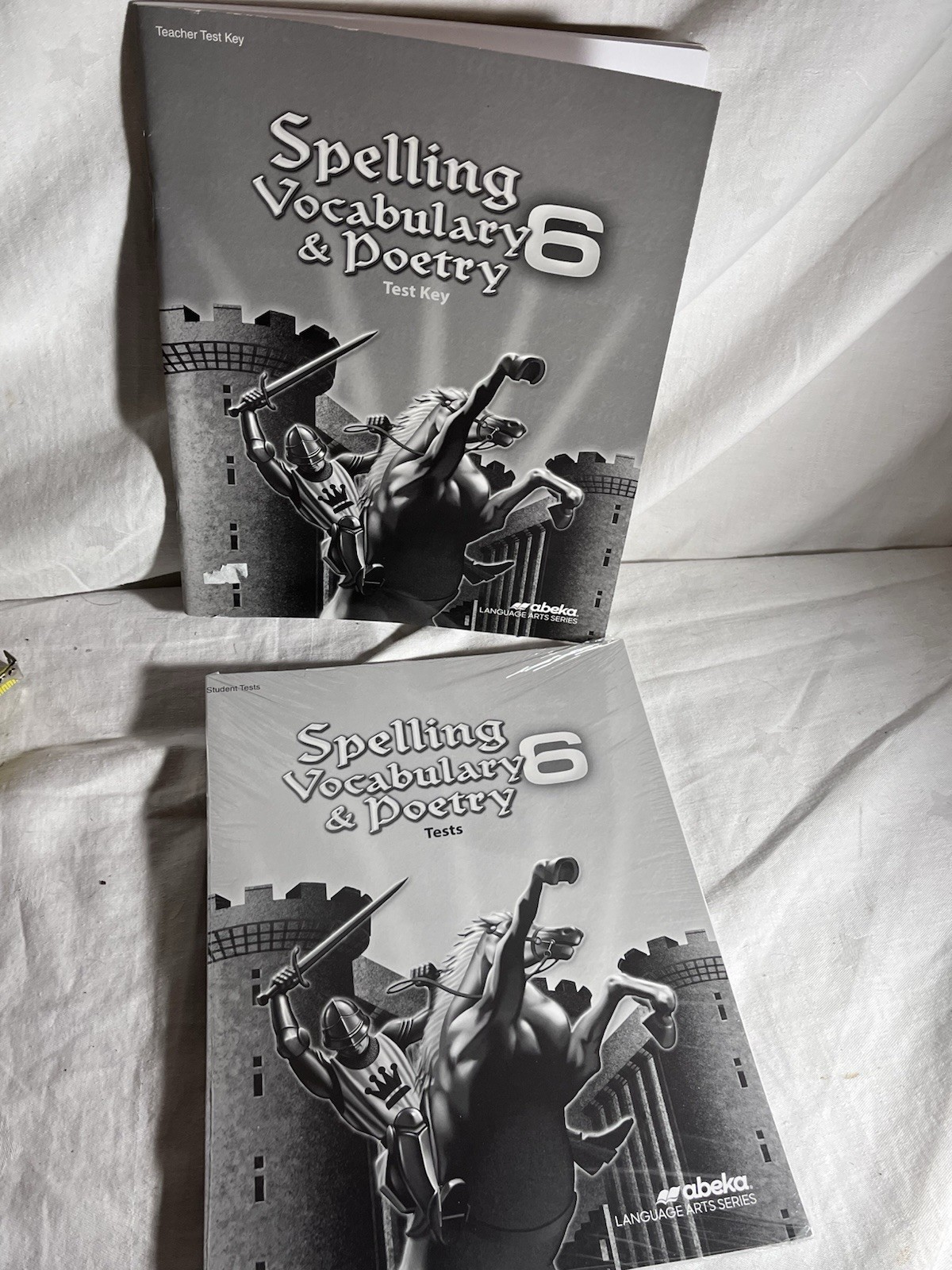 Abeka Spelling,Vocab, and Poetry 6 student tests/teacher key Unopened Consumable