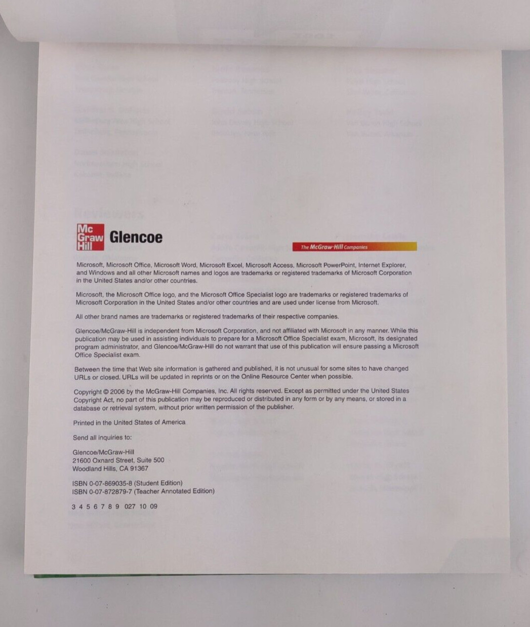 ICheck Series Express Microsoft Excel 2003 Student Edition Book Glencoe