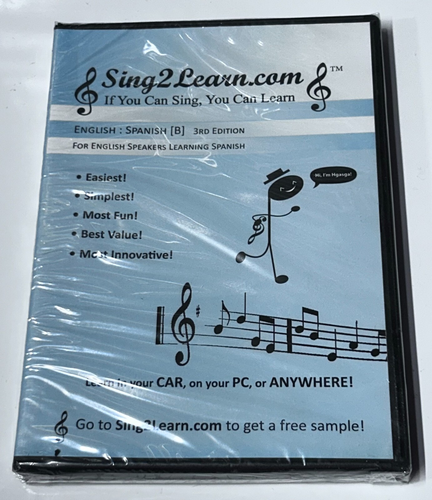 SING 2 LEARN.COM IF YOU CAN SING, YOU CAN LEARN ENG.:SPANISH [B] DVD-ROM New