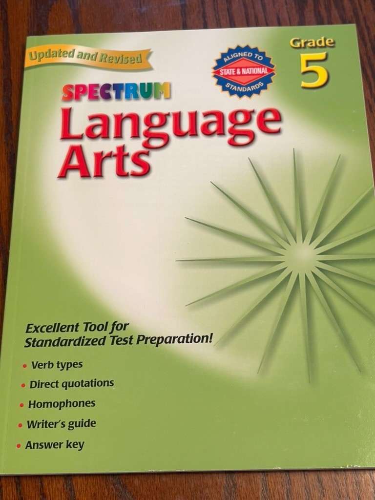 Language Arts Spectrum 5th grade great for test preparation