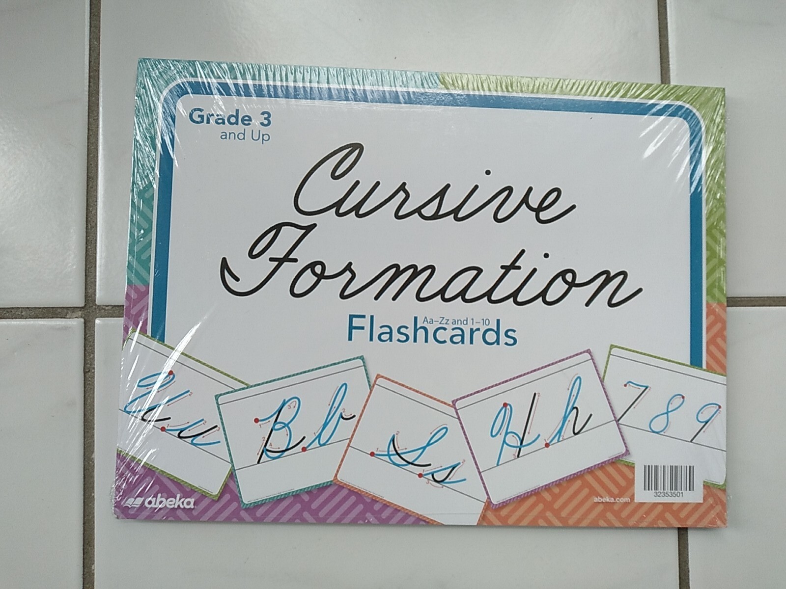Abeka Cursive Formation Flashcards 9×12 Inch Grade 3 And Up BRAND NEW in package