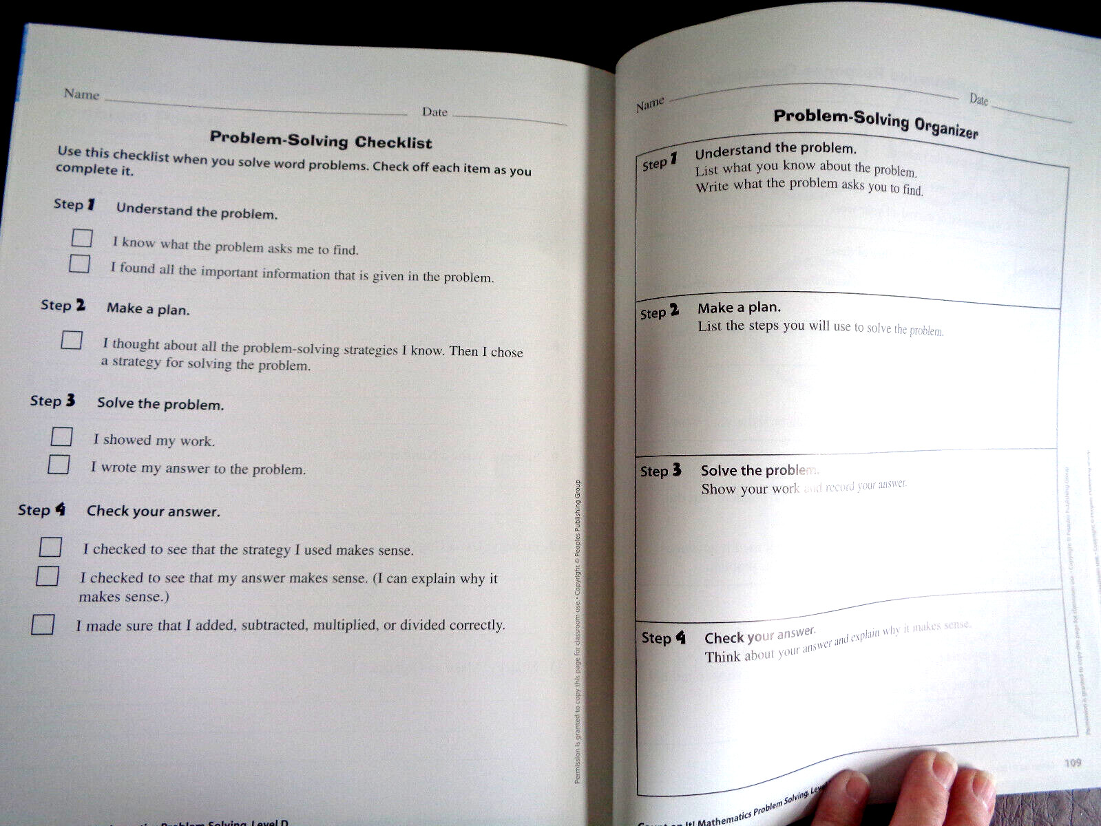 Count On It! Mathematics Problem Solving Ohio Level D Peoples Publishing 2006