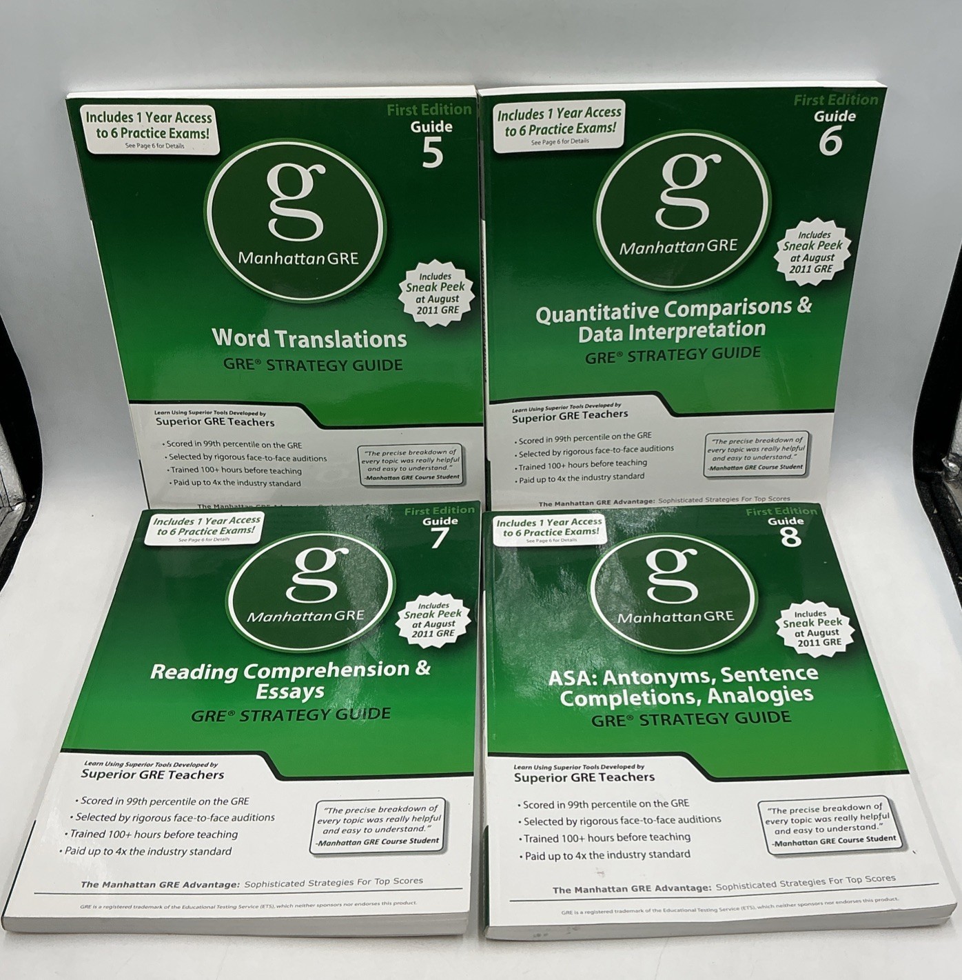 Manhattan Prep GRE Strategy Guides 4th Edition Set of 8 Strategy Guide With Cod