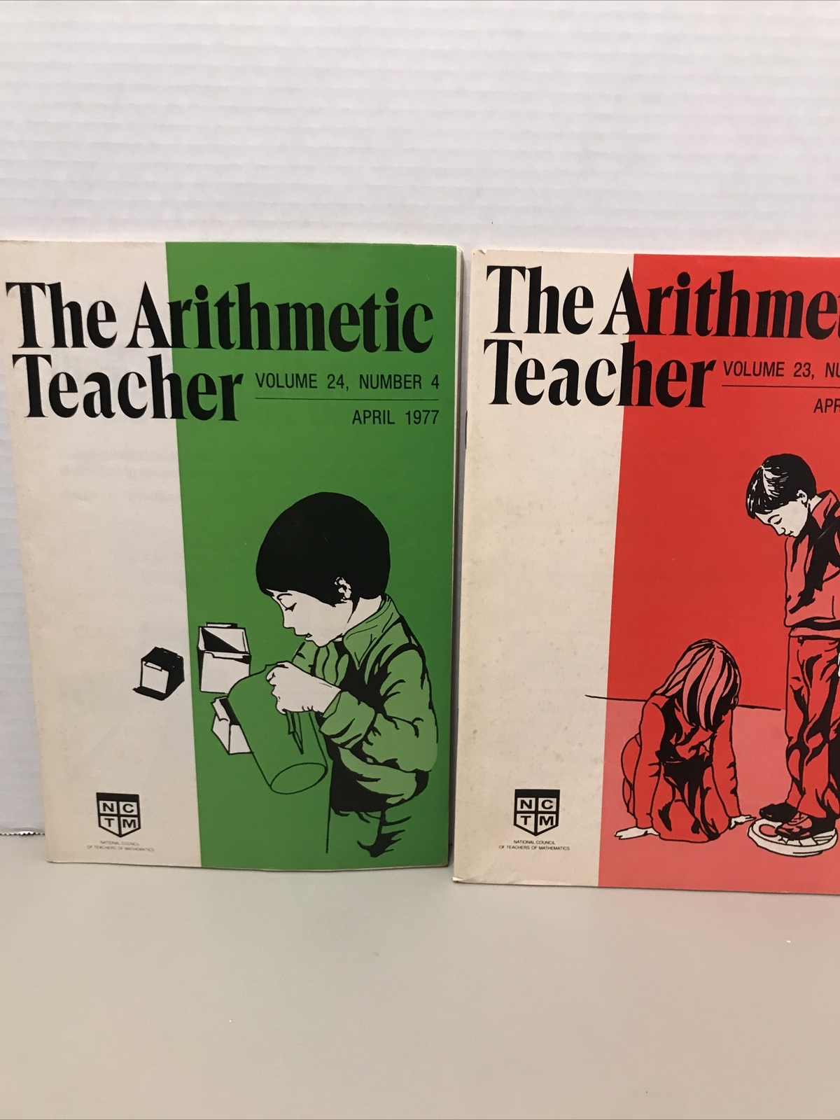 (Lot of 2) Vintage The Arithmetic Teacher Magazines published by NCTM