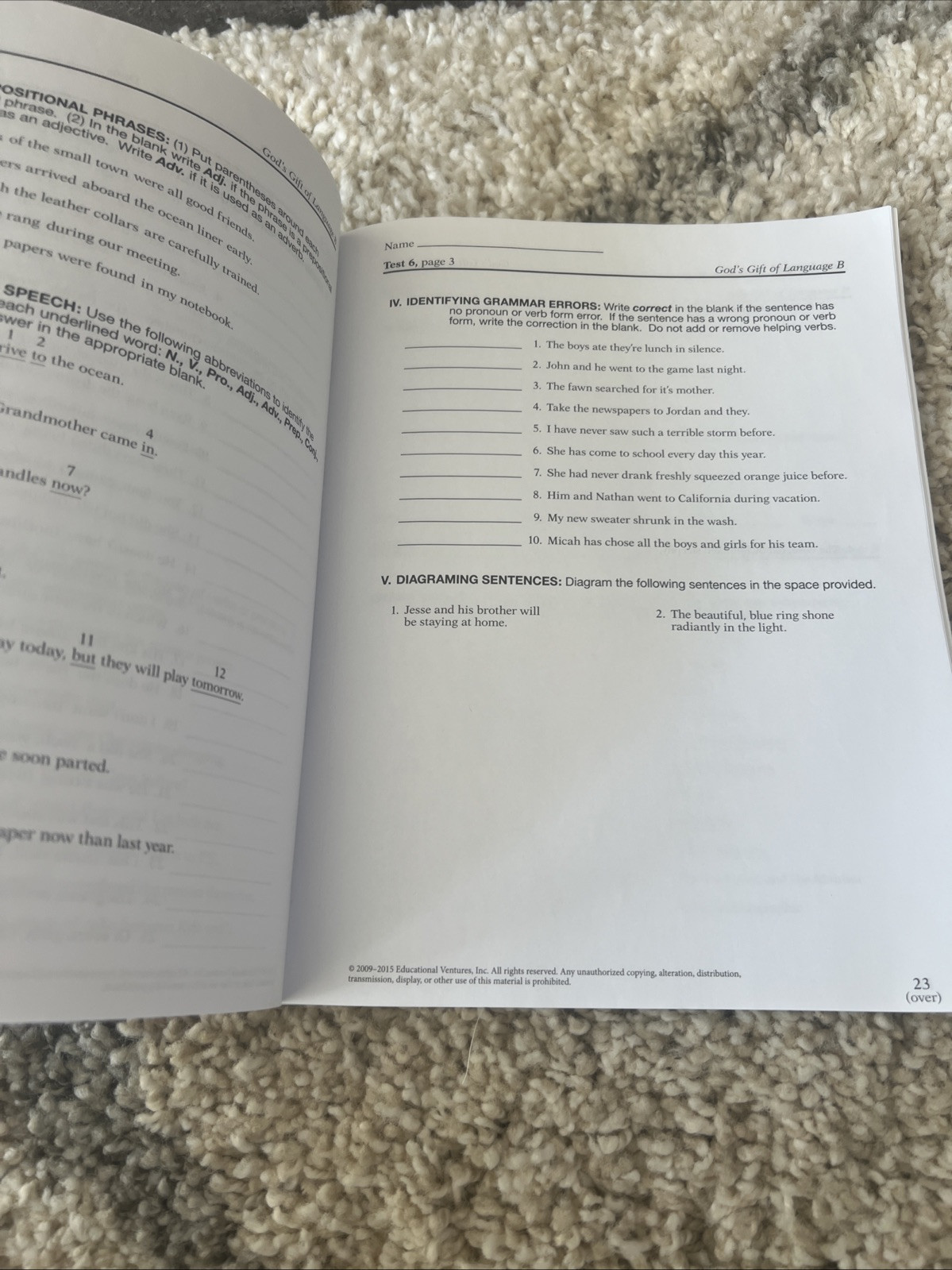 Abeka 5th Grade Arithmetic Language Health History Reading Tests Drills Quizzes