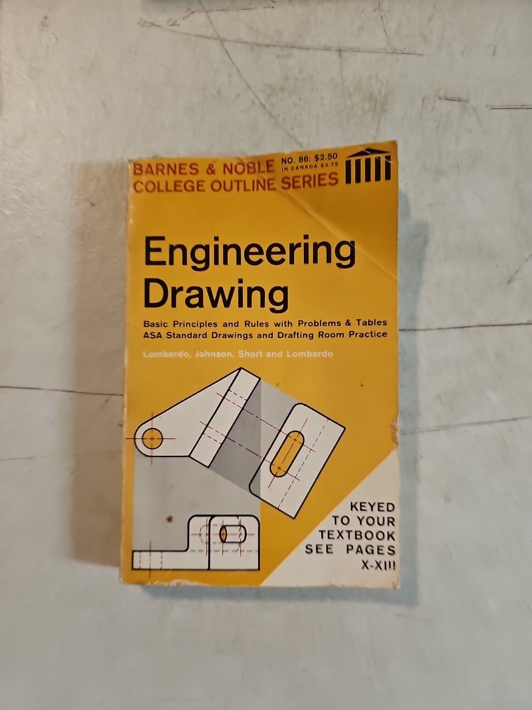 Engineering Drawing College Outline Series 1966 Barnes & Noble Paperback