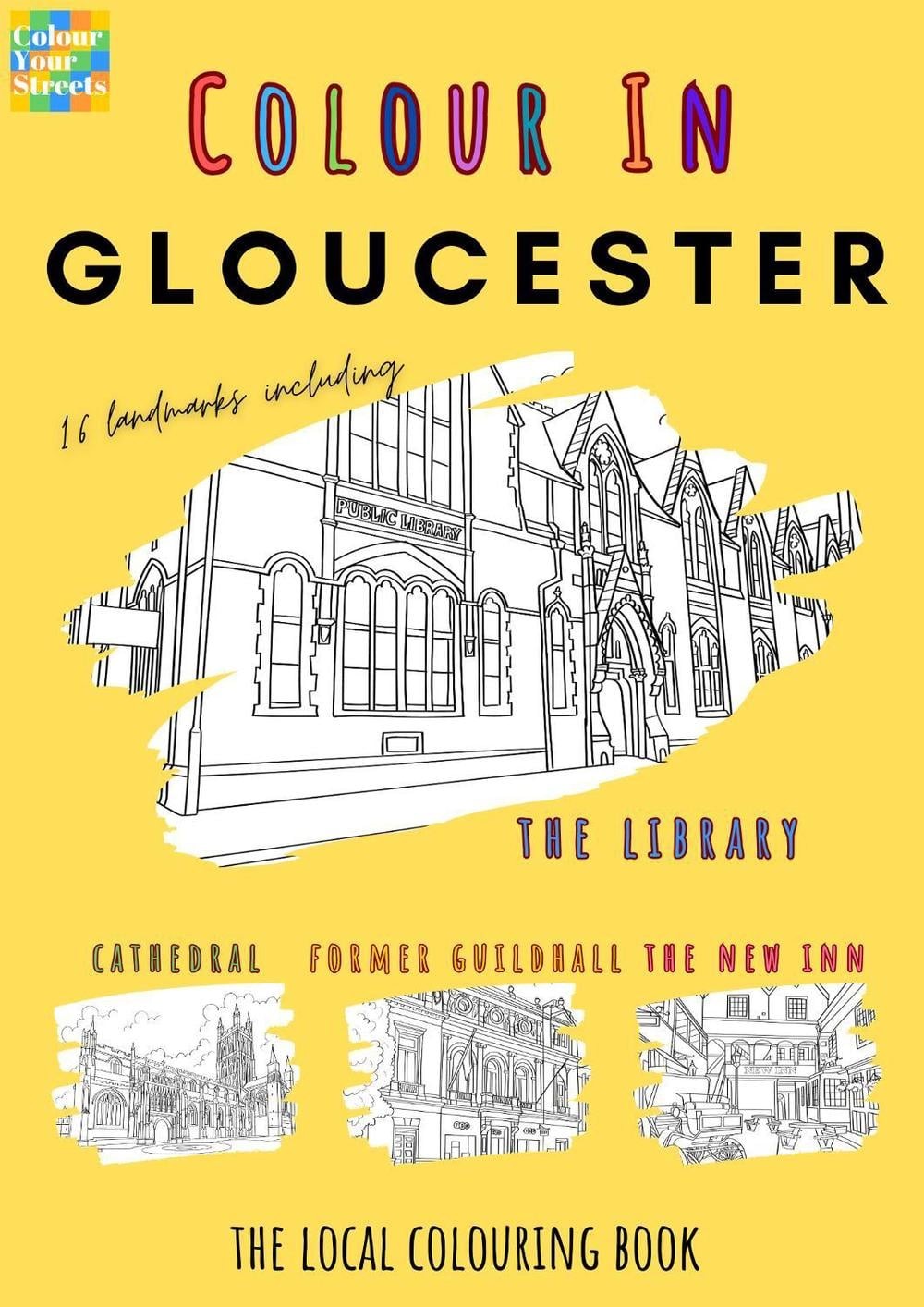 Gloucester Colouring Book (A4) by Colour Your Streets Paperback Book