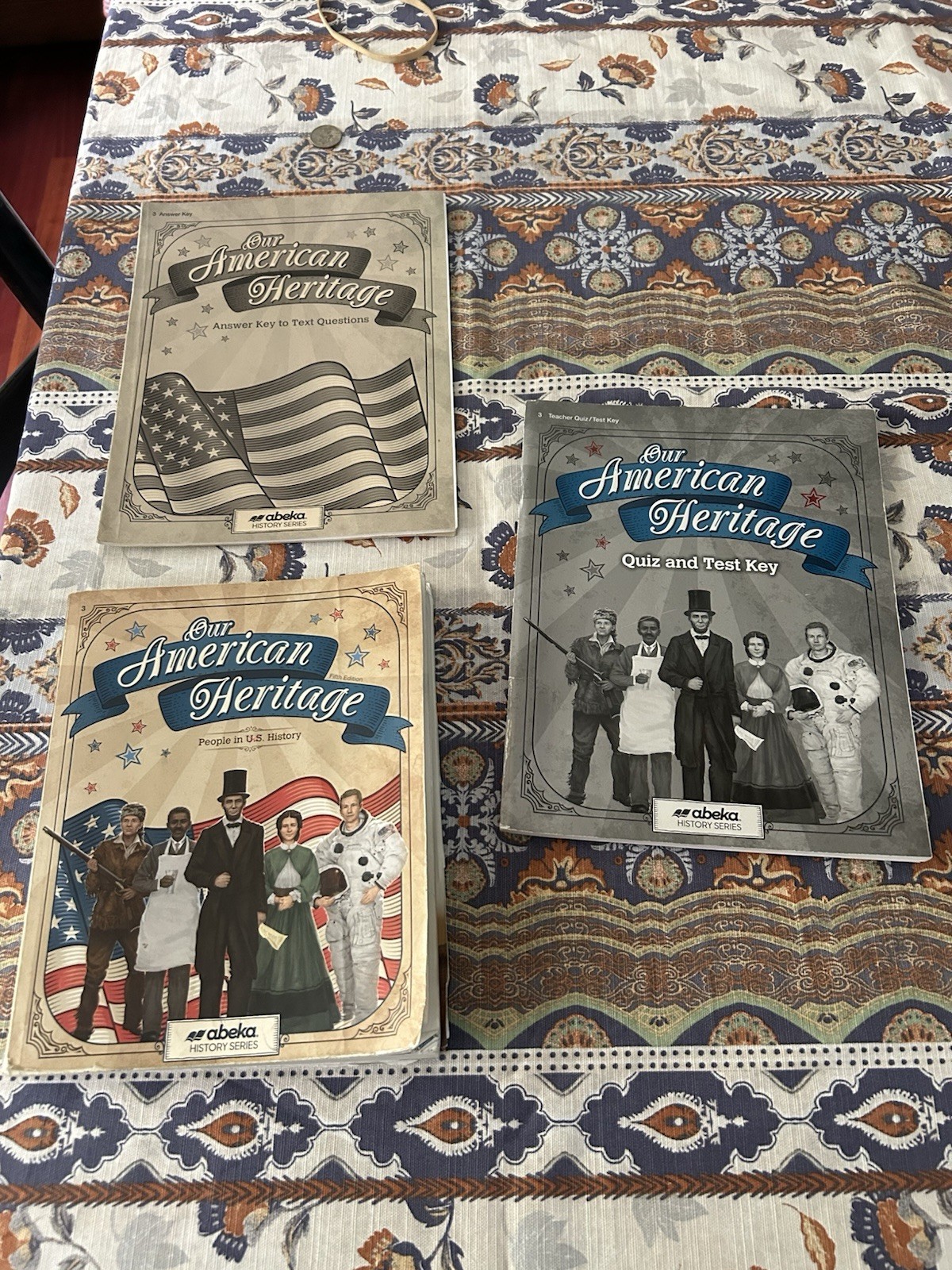 Abeka Our American Heritage 3- Textbook, Wiz And Tests Key, answer Key For Text