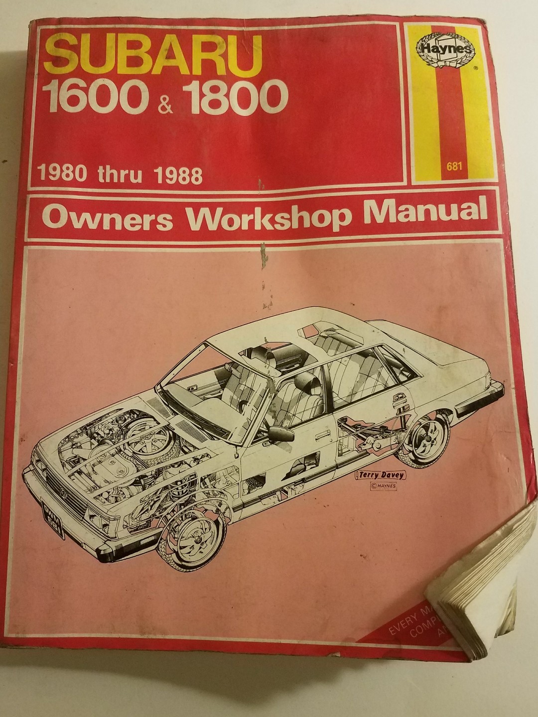 Haynes Automotive Repair Manual Subaru 1600 & 1800 (1980-1988)