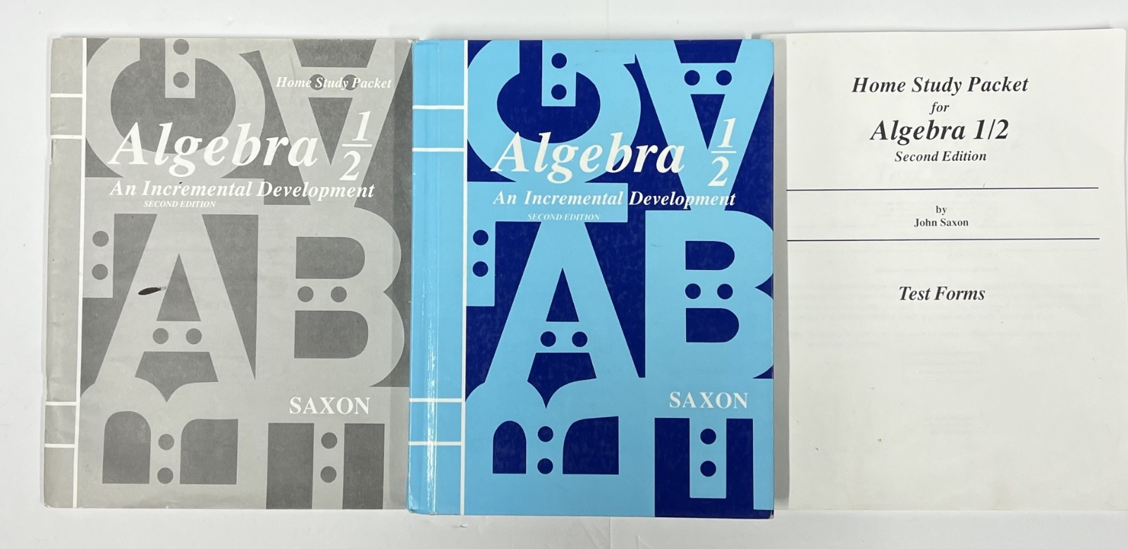Saxon Algebra 1/2 Second Edition 2nd, set Homeschool math textbook tests packet