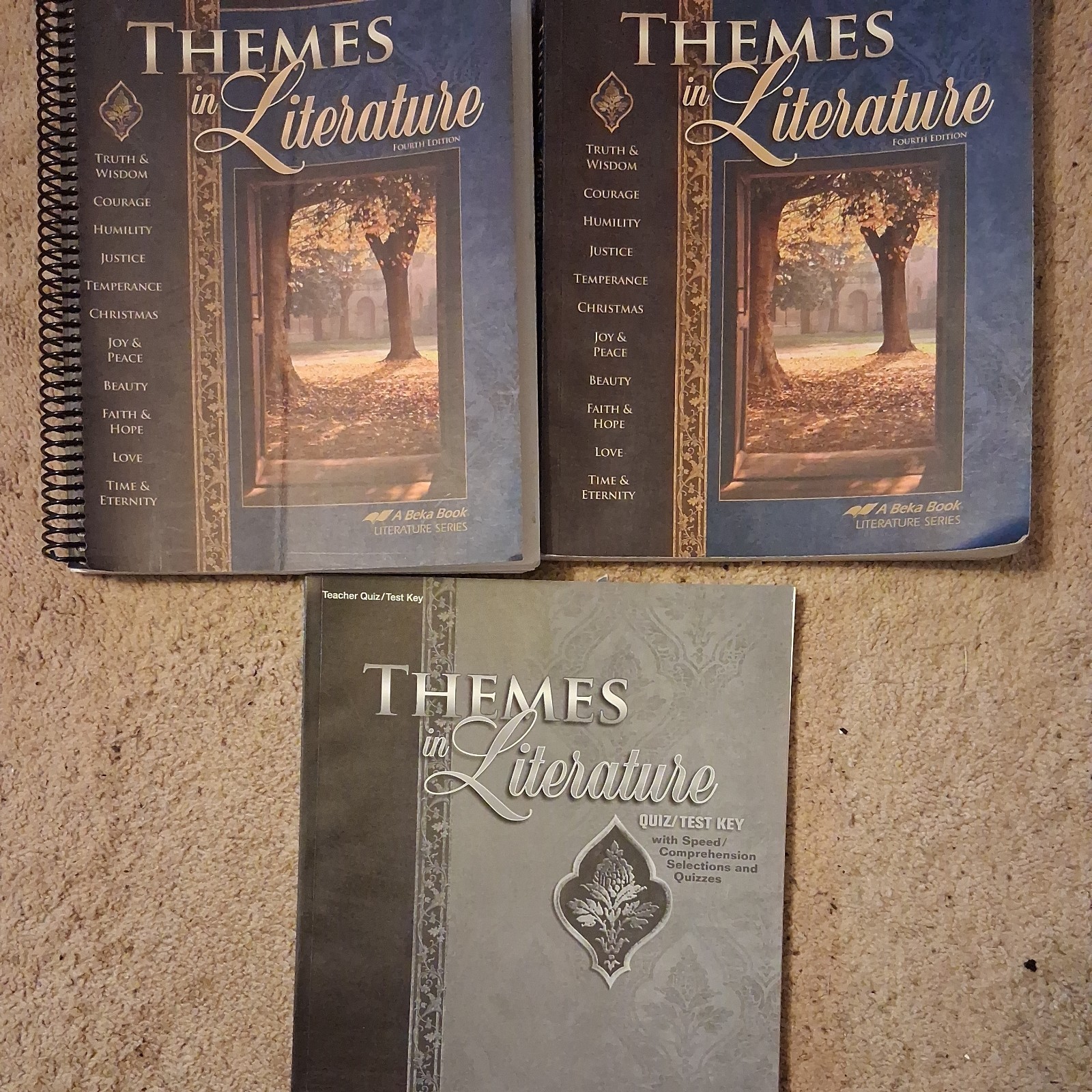 ABeka Themes in Literature- Set of 3 books, Fourth edition- very good condition