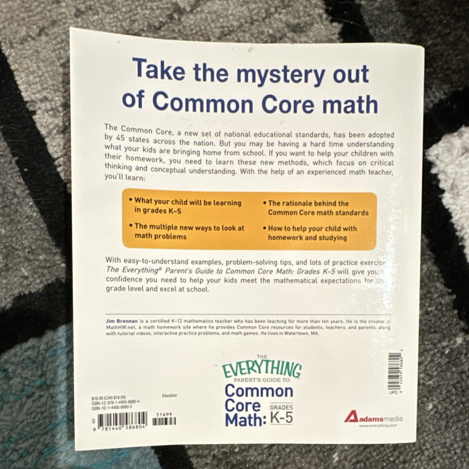 The Everything Parent’s Guide to Common Core Math K-5 by Jim Brennan, Practice …