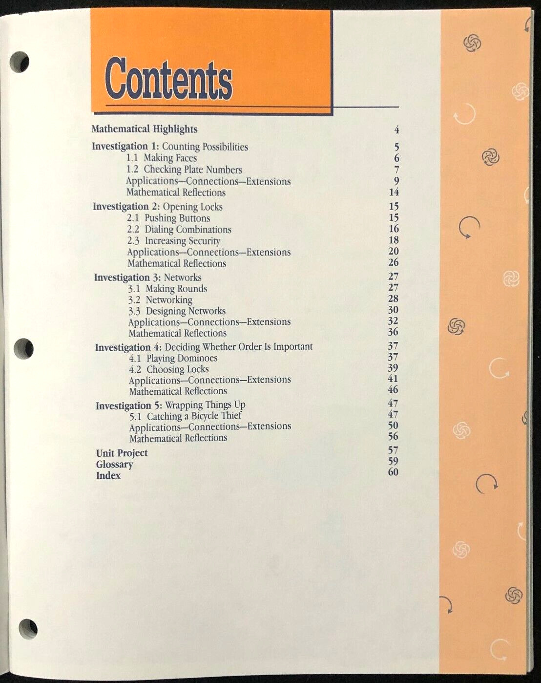 8th Grade – Connected Math – CLEVER COUNTING – Student Workbook