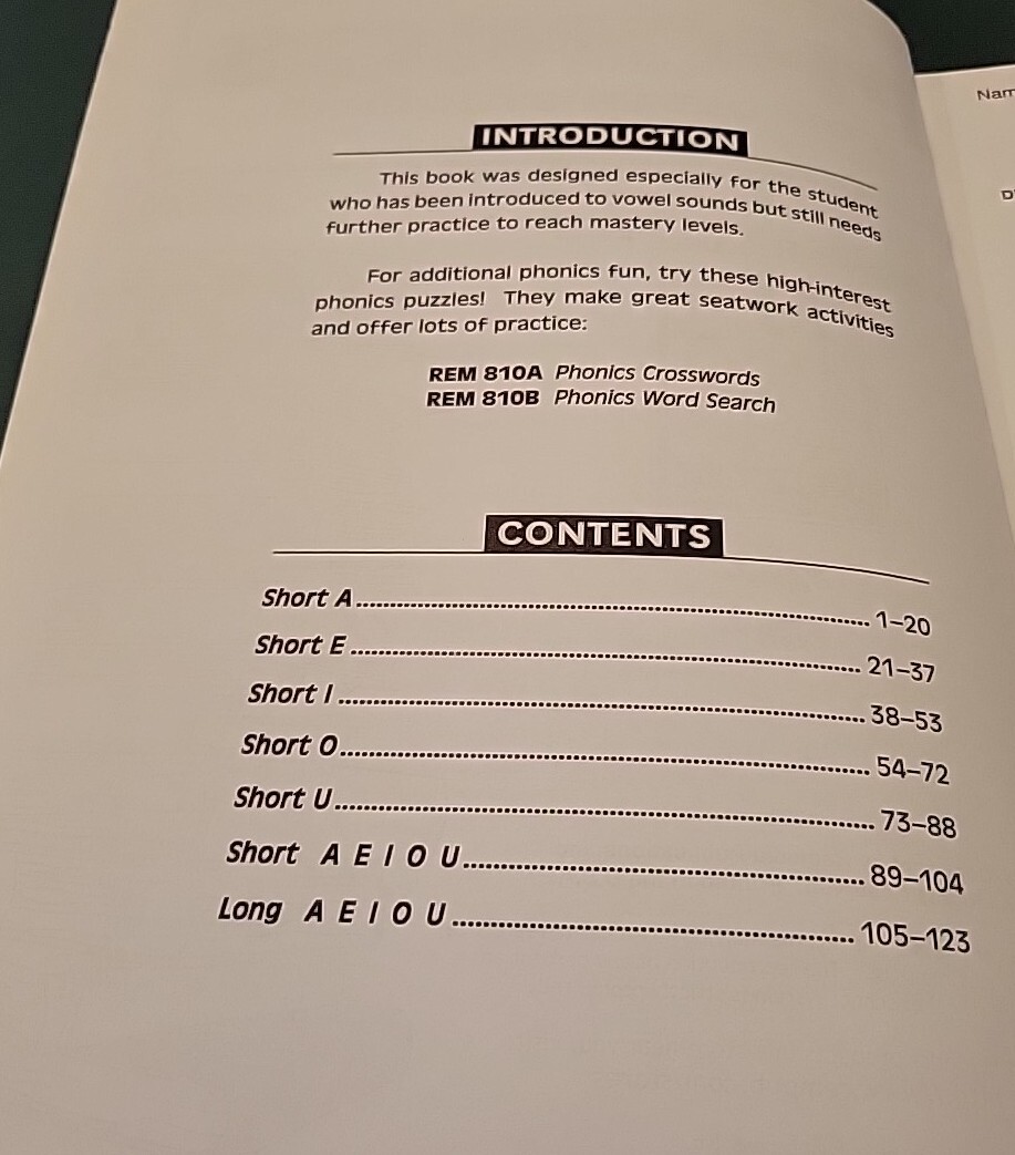 Remedia Publications Phonics For Older Students Book REM800 – Reading – Good !