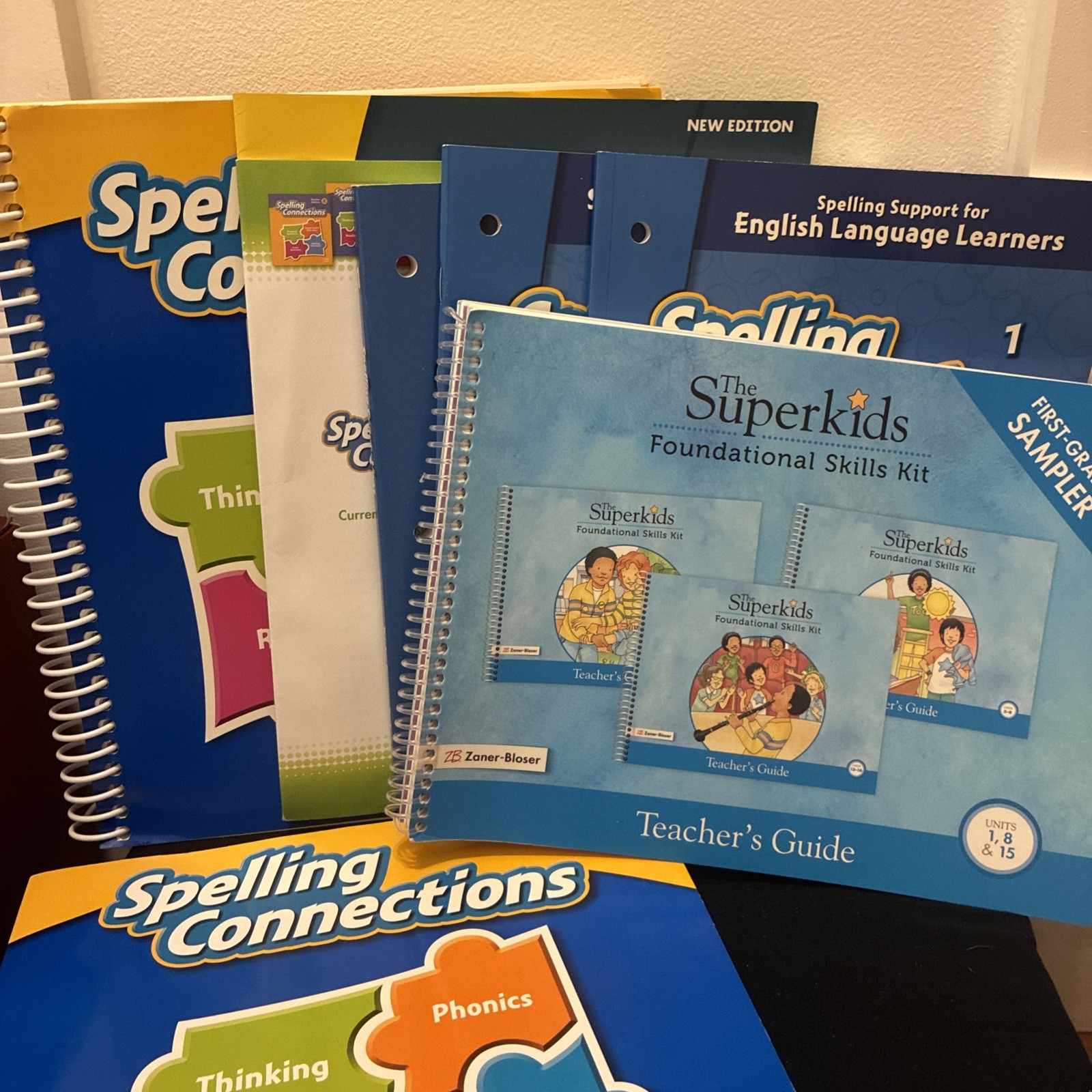 Spelling Connections Grade 1 Sampler Lot Teacher Resource Book Tests Kit Guide
