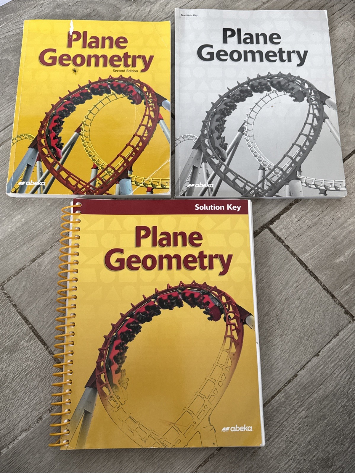 Abeka Plane Geometry 2nd Edition Homeschool 3-book Set Textbook & Teacher Keys