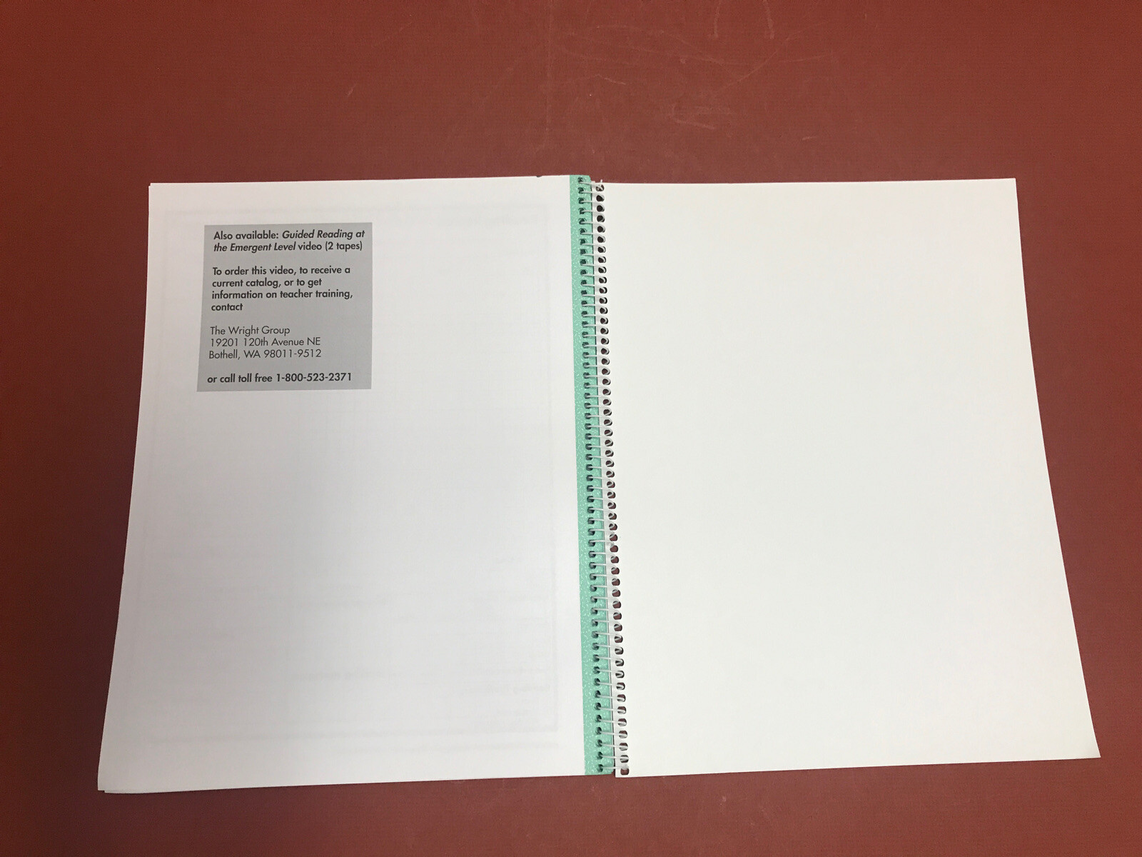 Guided Reading A Practical Approach For Teachers, The Wright Group, 1995