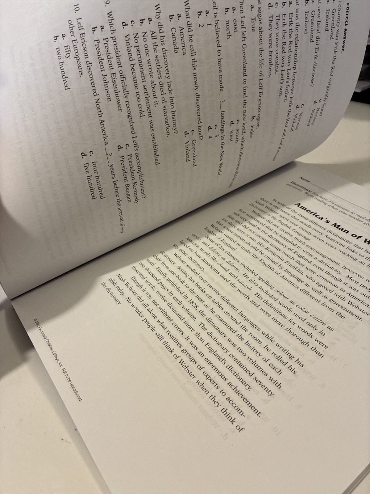 Abeka: Reading Comprehension Skill Sheets 6 Reading Homeschool Quiz Sheets