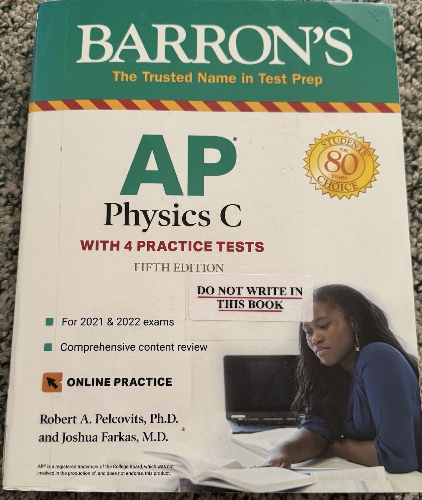 Barron’s AP Physics C 5th Ed Study Guide w/ 4 Practice Tests by Pelcovits & Far…