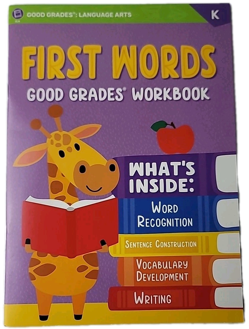 First Words Good Grades Language Arts Kindergarten Activity Workbook New