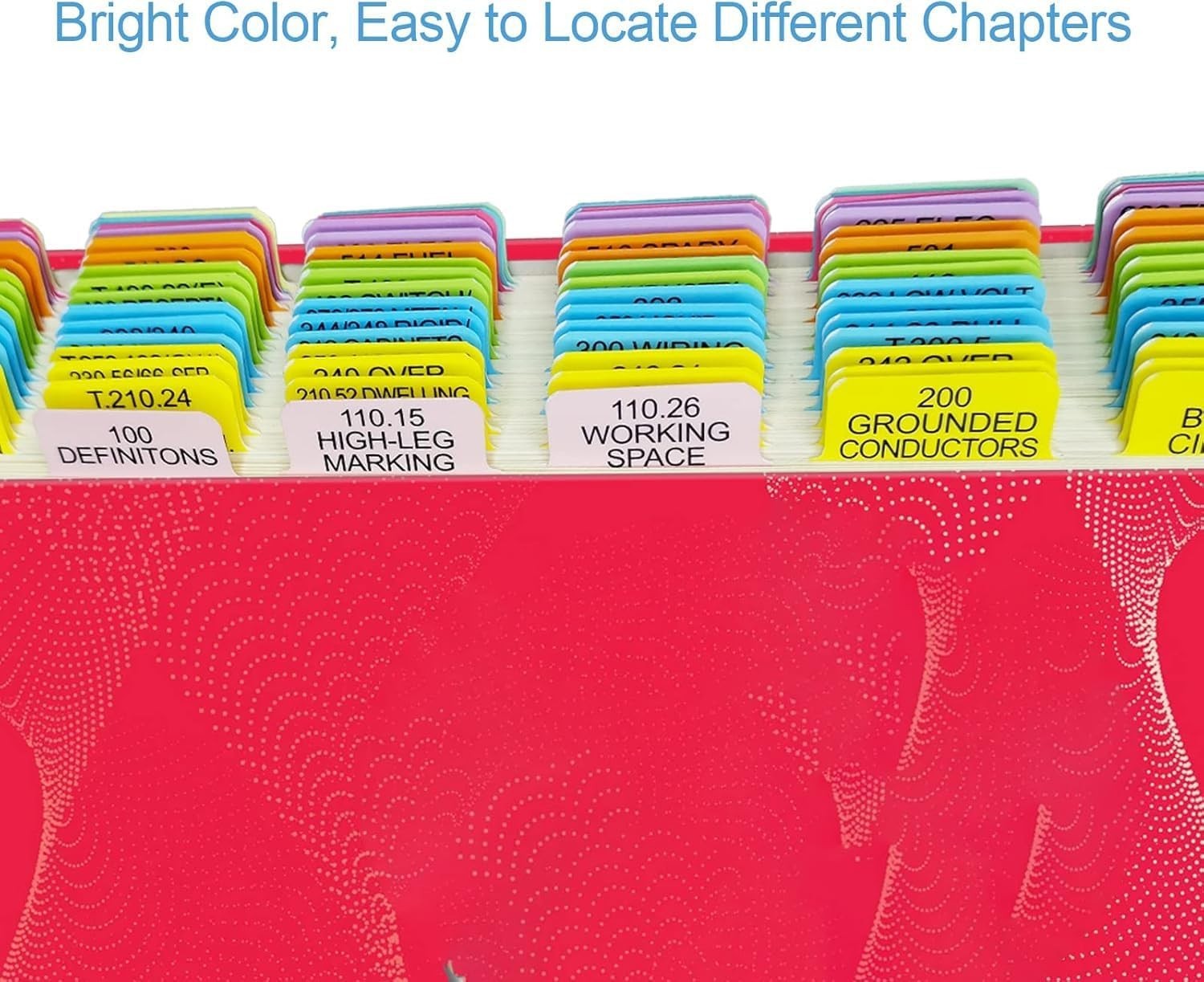 Complete NEC Code Book Index Tab Set – 124 Laminated, Includes Charts & Stickers