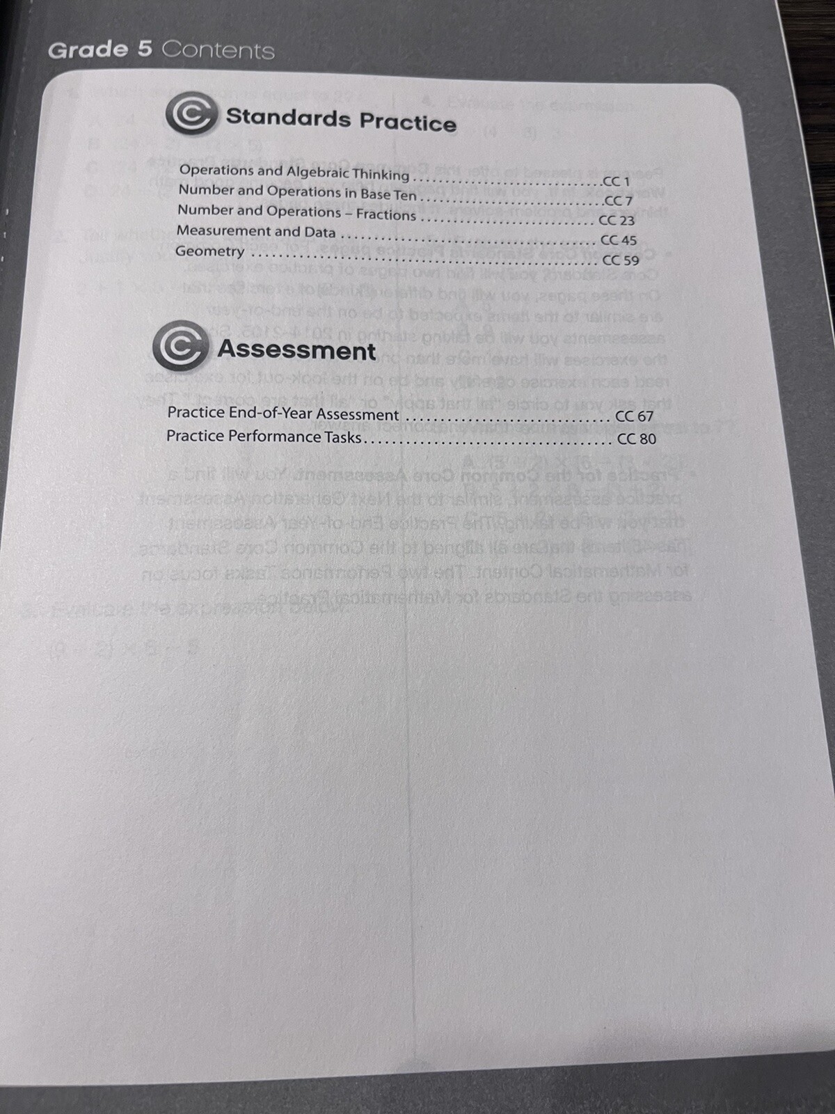 Common Core Standards Math Practice Workbook Grade 5 by Scott Foresman / Pearson