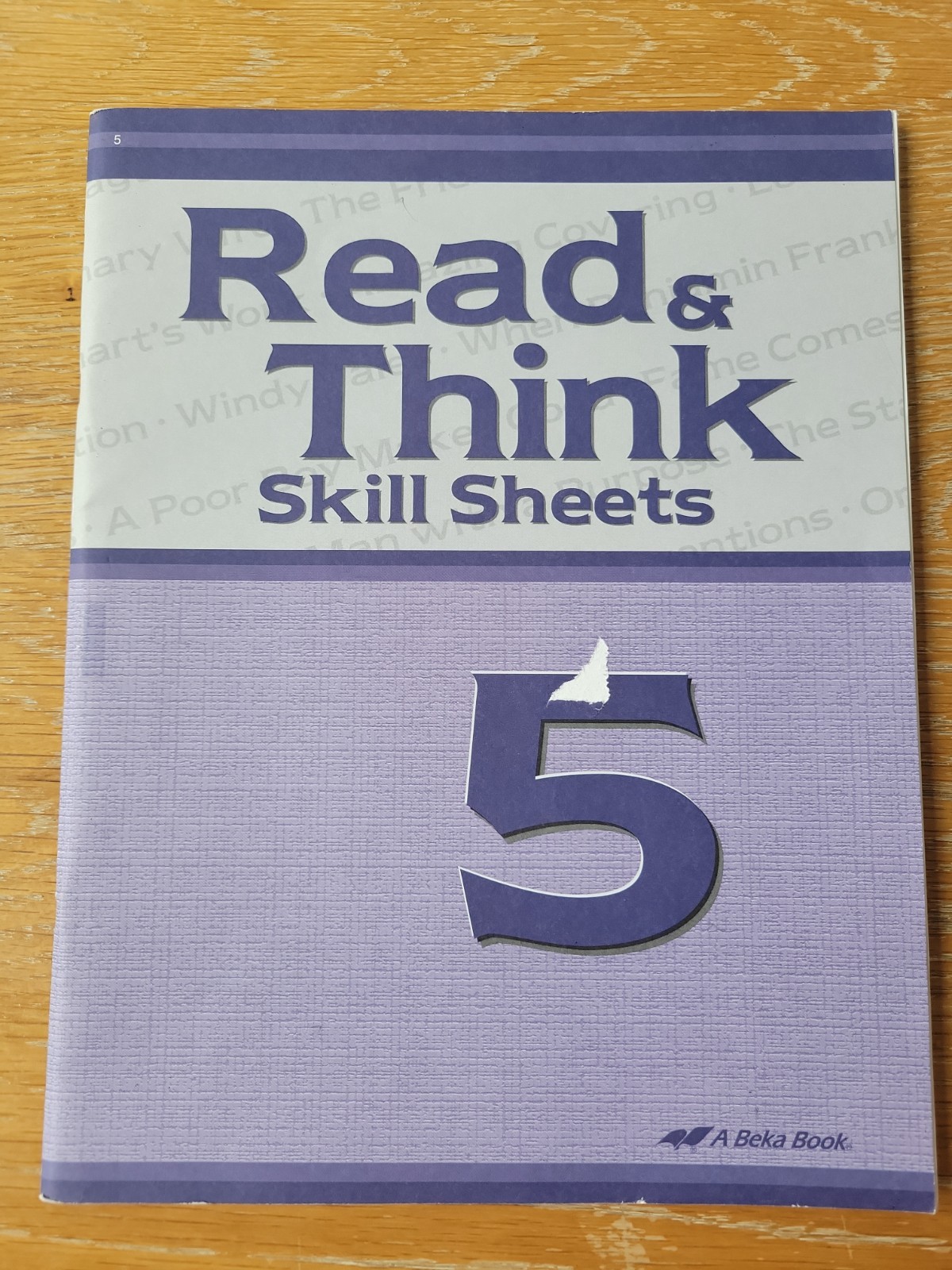 Abeka Read & Think Skill Sheets 5 Second Edition