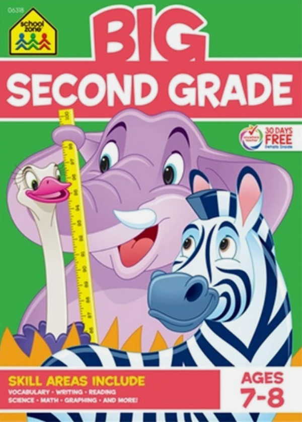 Education Workbook – School Zone Big Second Grade Workbook 320 Pages