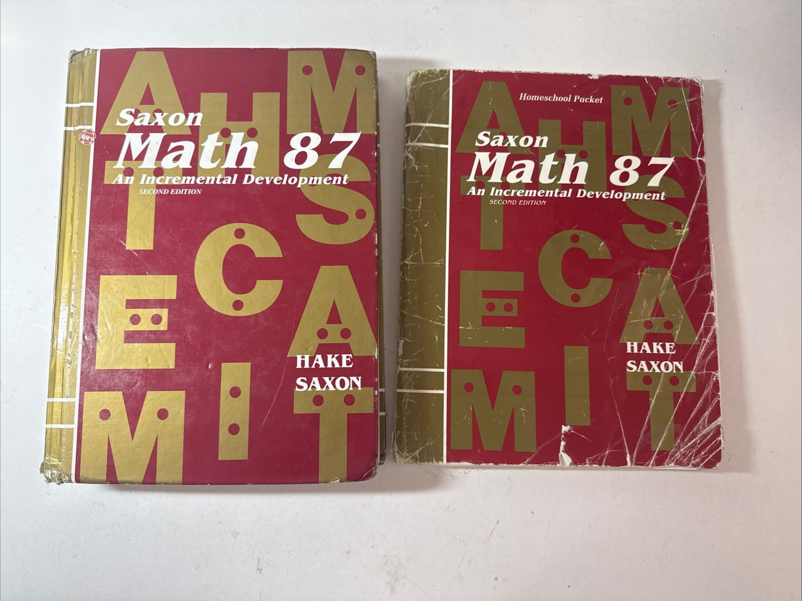Saxon 87 Math SET (2nd Edition) 8/7 Textbook & Answer Key (covers Have Wear)