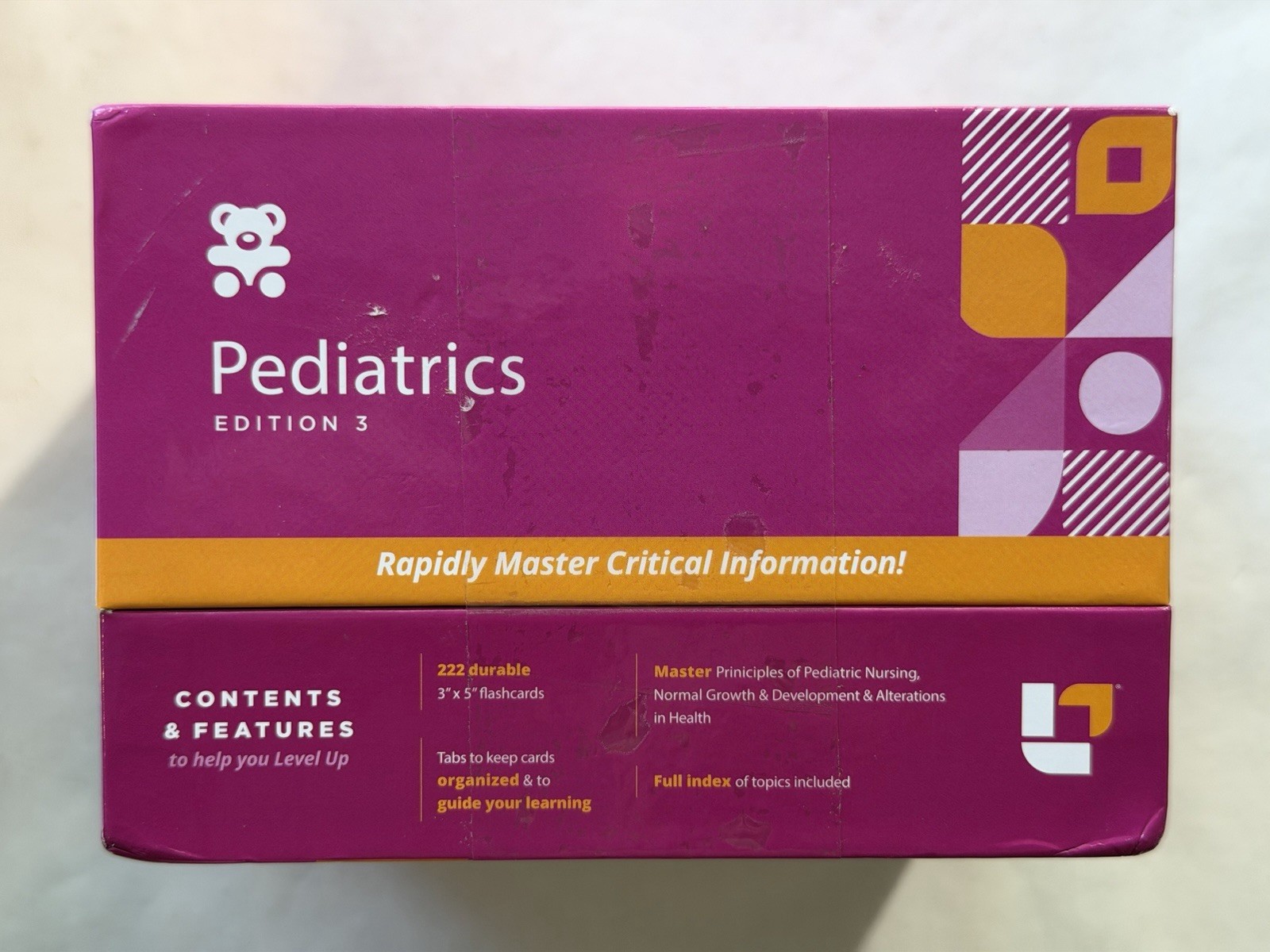 Level Up RN – Pediatrics Edition 3 – Nursing Flashcards, 2025, Like New