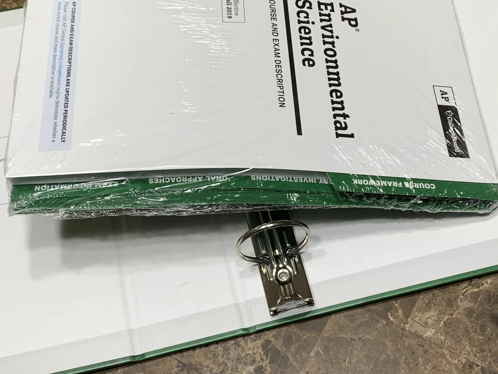 AP Environmental Science Based Course Exam Desc. Effective Fall 2019 loose leaf
