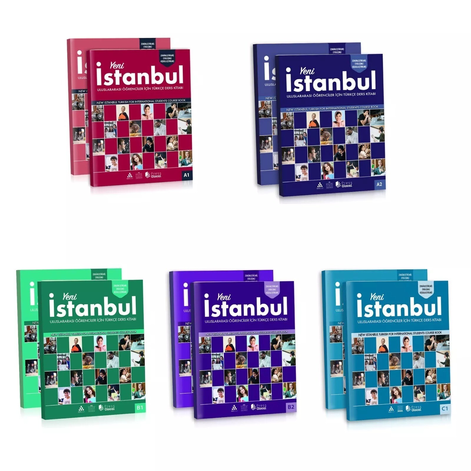 NEW ISTANBUL Easy Turkish Book For Foreigners A1 A2 B1 B2 C1 Levels QR Code SET