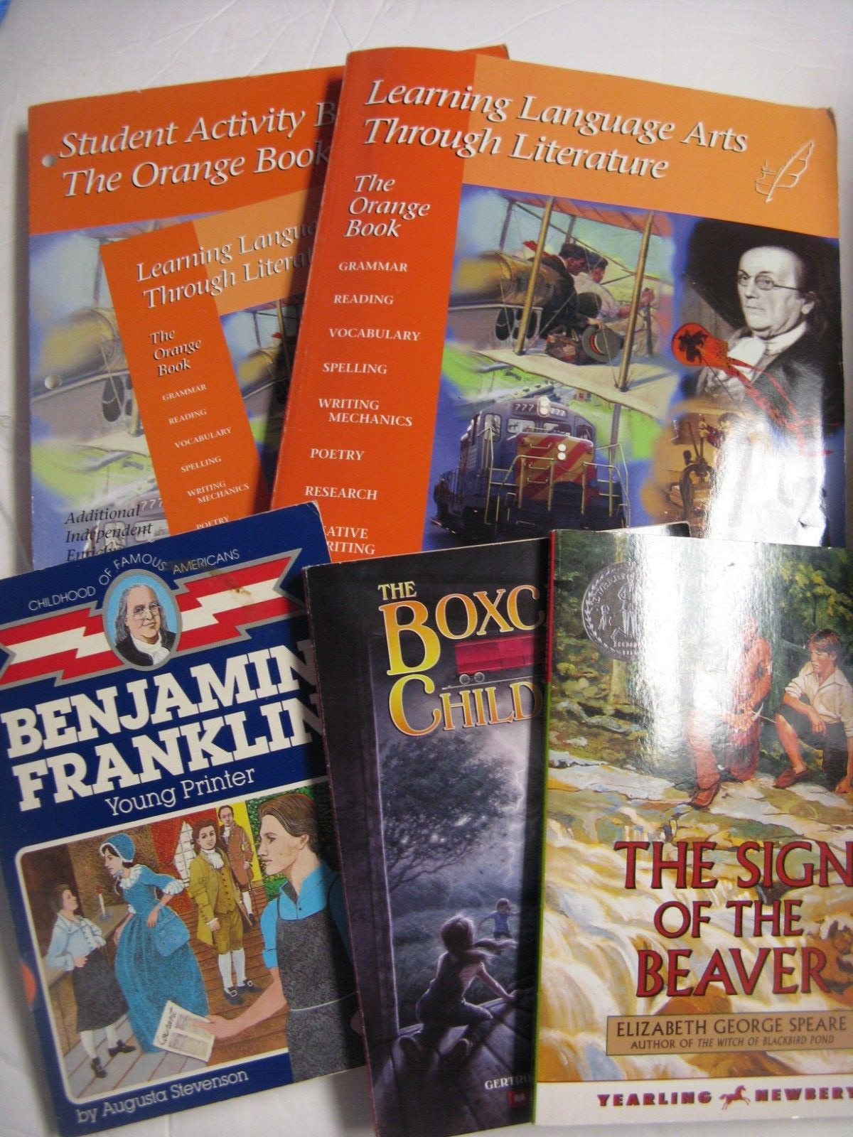 5 PC. LEARNING LANGUAGE ARTS- 4TH GRADE- ORANGE BOOK- CLEAN STUDENT ACTIVITY