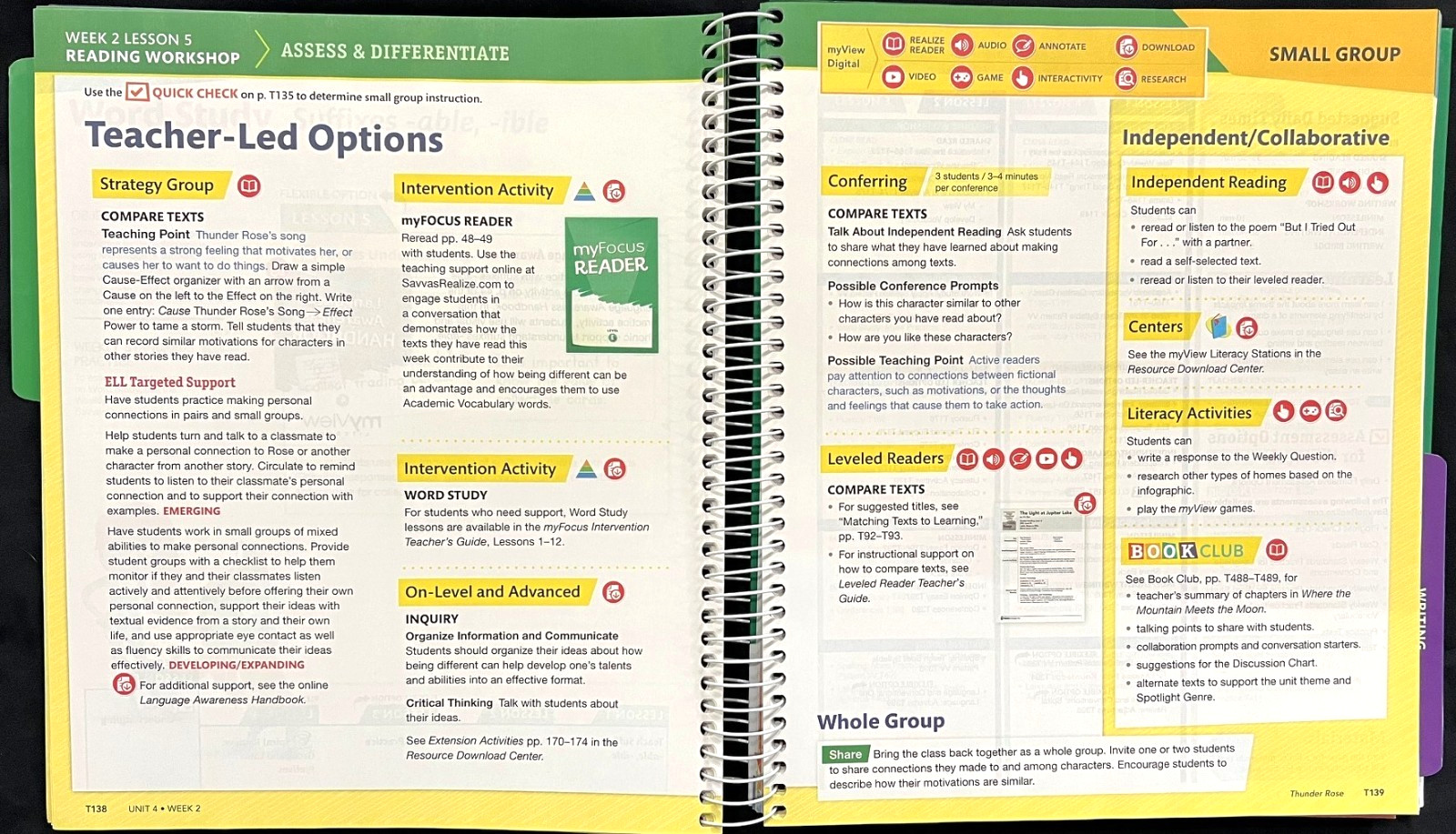 4th Grade – MY VIEW LITERACY – TEACHER EDITION (UNIT 4) (2020, Savvas)