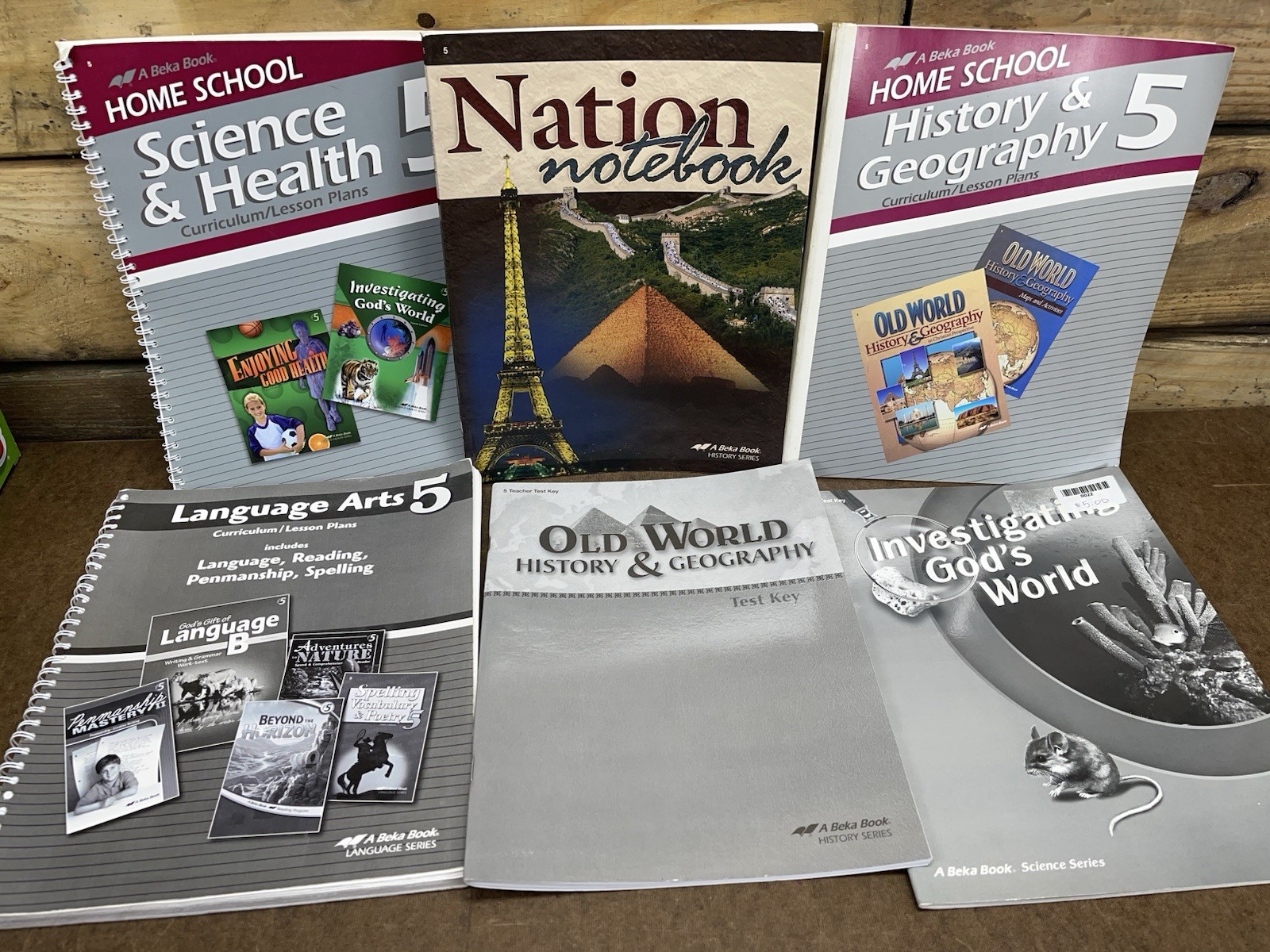 Abeka 5th Grade Homeschool Book Lot Science & Health History & Geography Languag