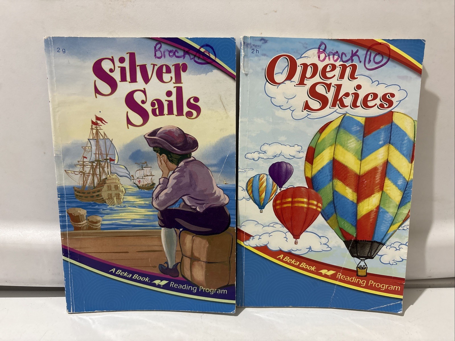 Abeka Open Skies and Silver Sails 2nd Grade Readers Lot of 2 Books 2006