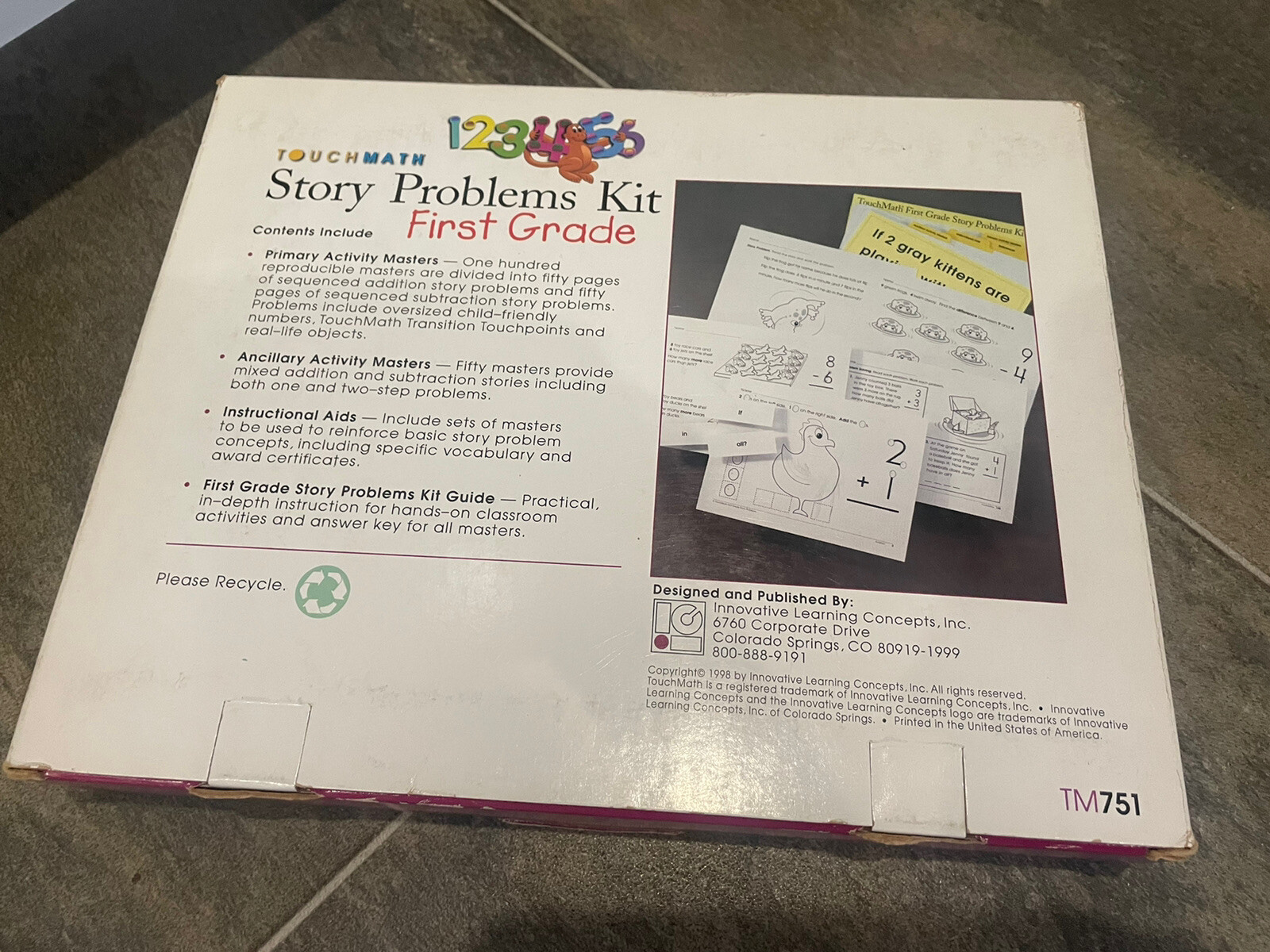 TouchMath Story Problems Kit First Grade TM751 School Homeschool Teacher