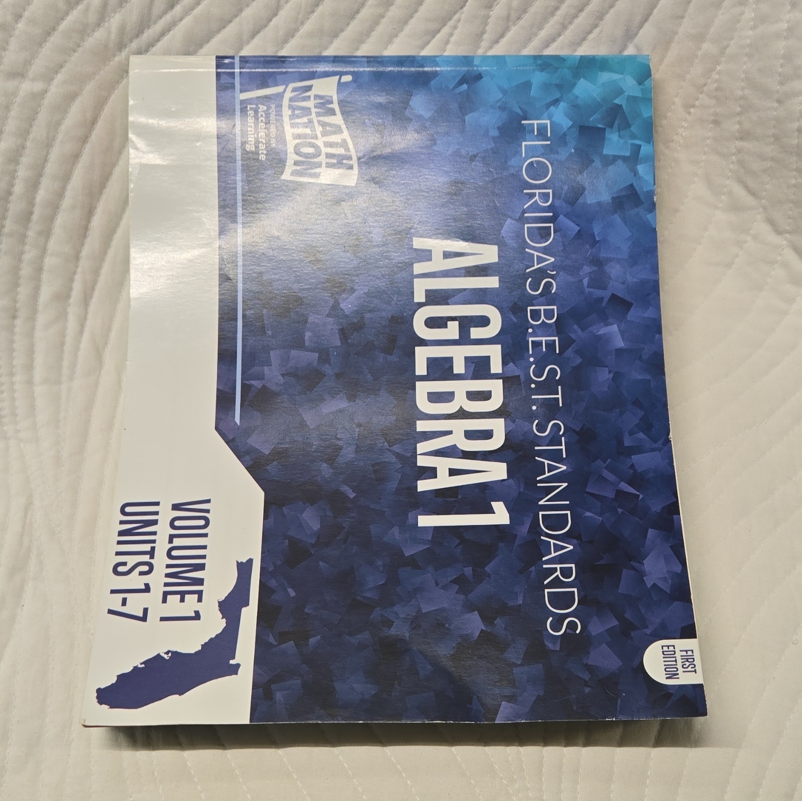 Florida’s BEST Standards ALGEBRA 1, Vol 1, Units 1-7, Math Nation Textbook