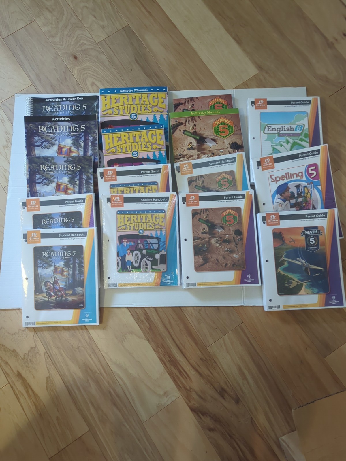 BJU Bob Jones 5th grade ENGLISH, Reading, Heritage Studies,Science,Spelling,Math