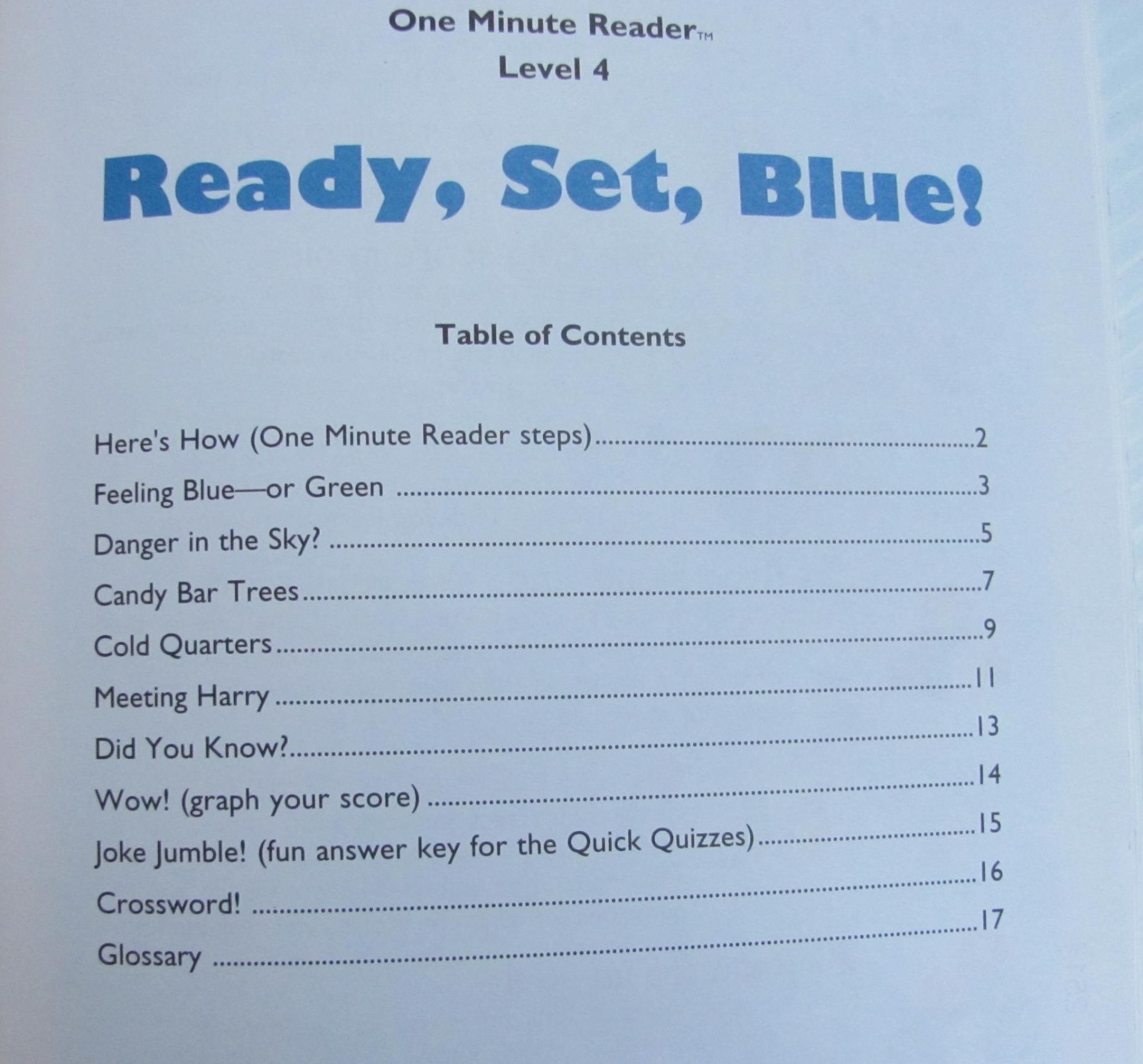 Read Naturally One Minute Reader Level 4 Blue with Case, DVD, Booklet, CD, Timer