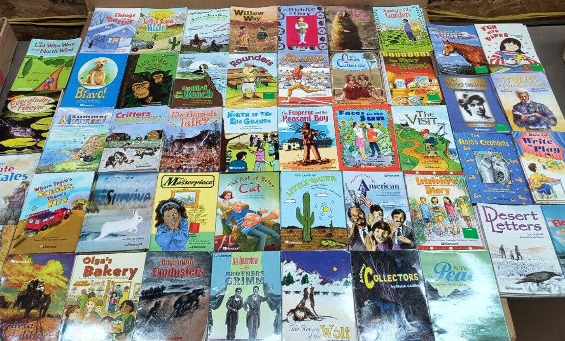 Huge Lot of Harcourt 3rd Grade Elementary Reader Books Level Green 42#
