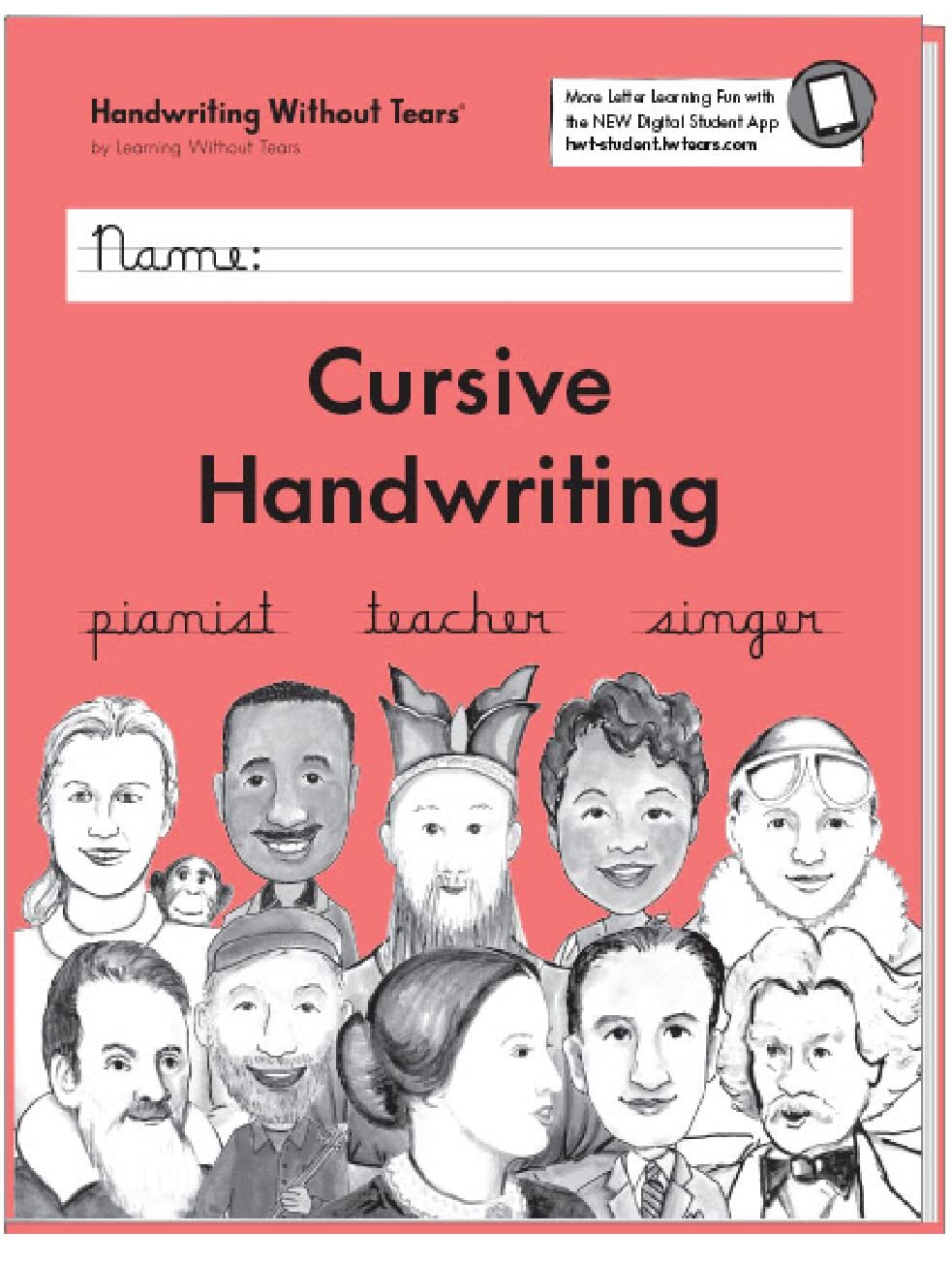 61 Pcs Cursive Handwriting Workbook with Digital Instruction and Lesson Plans