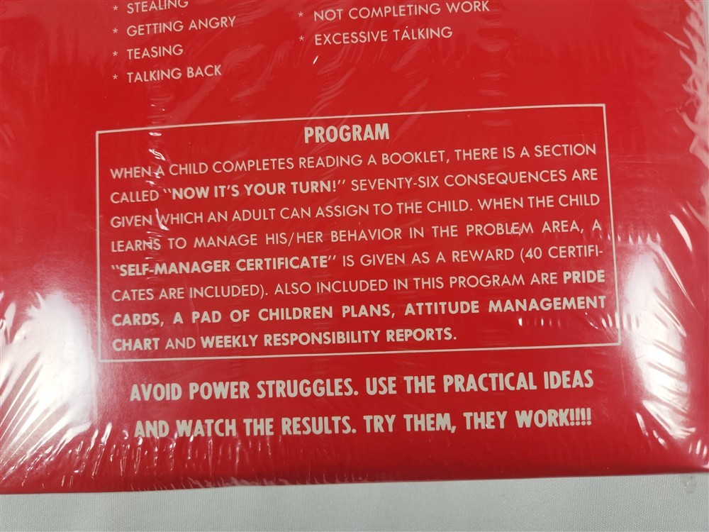 Self Manager Program By Gene Bedley ~ Home School Child Psychology Teaching *NEW