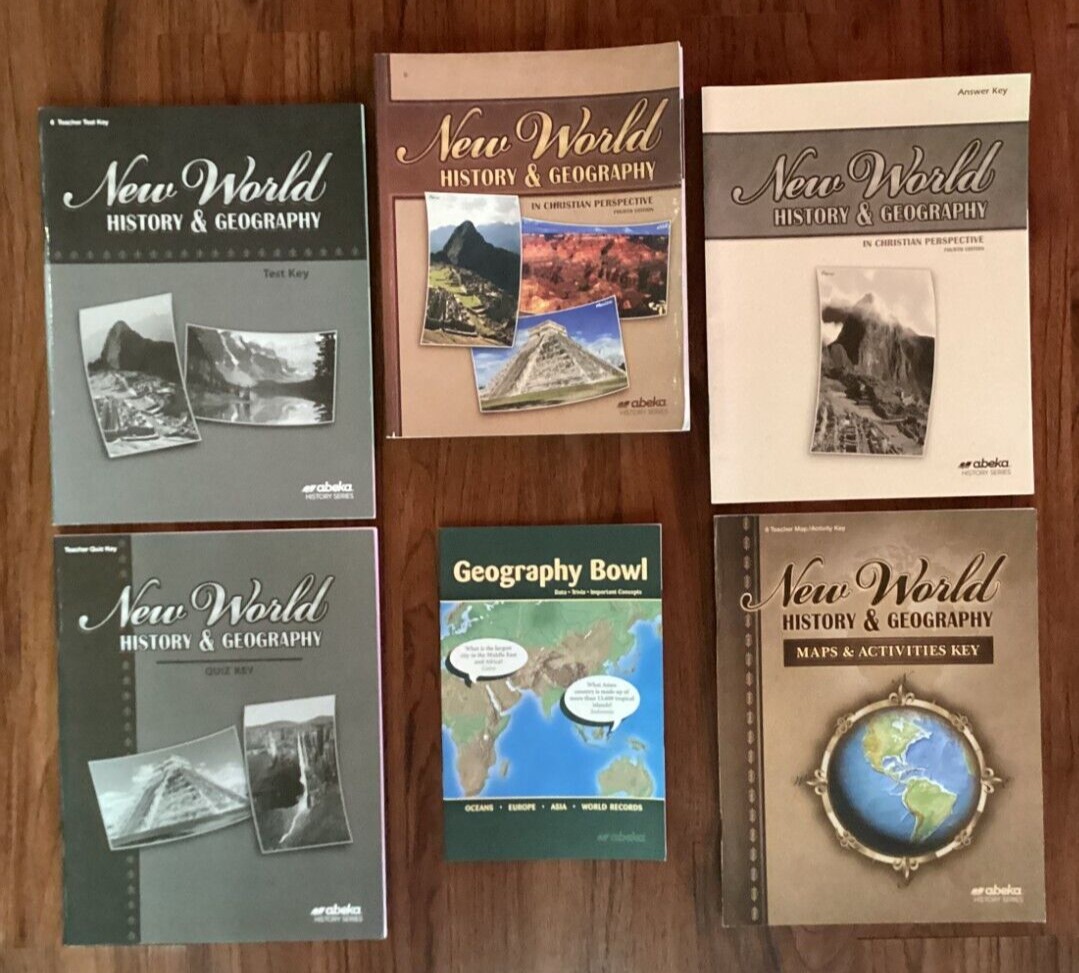 Abeka New World History and Geography Fourth Edition Book Set