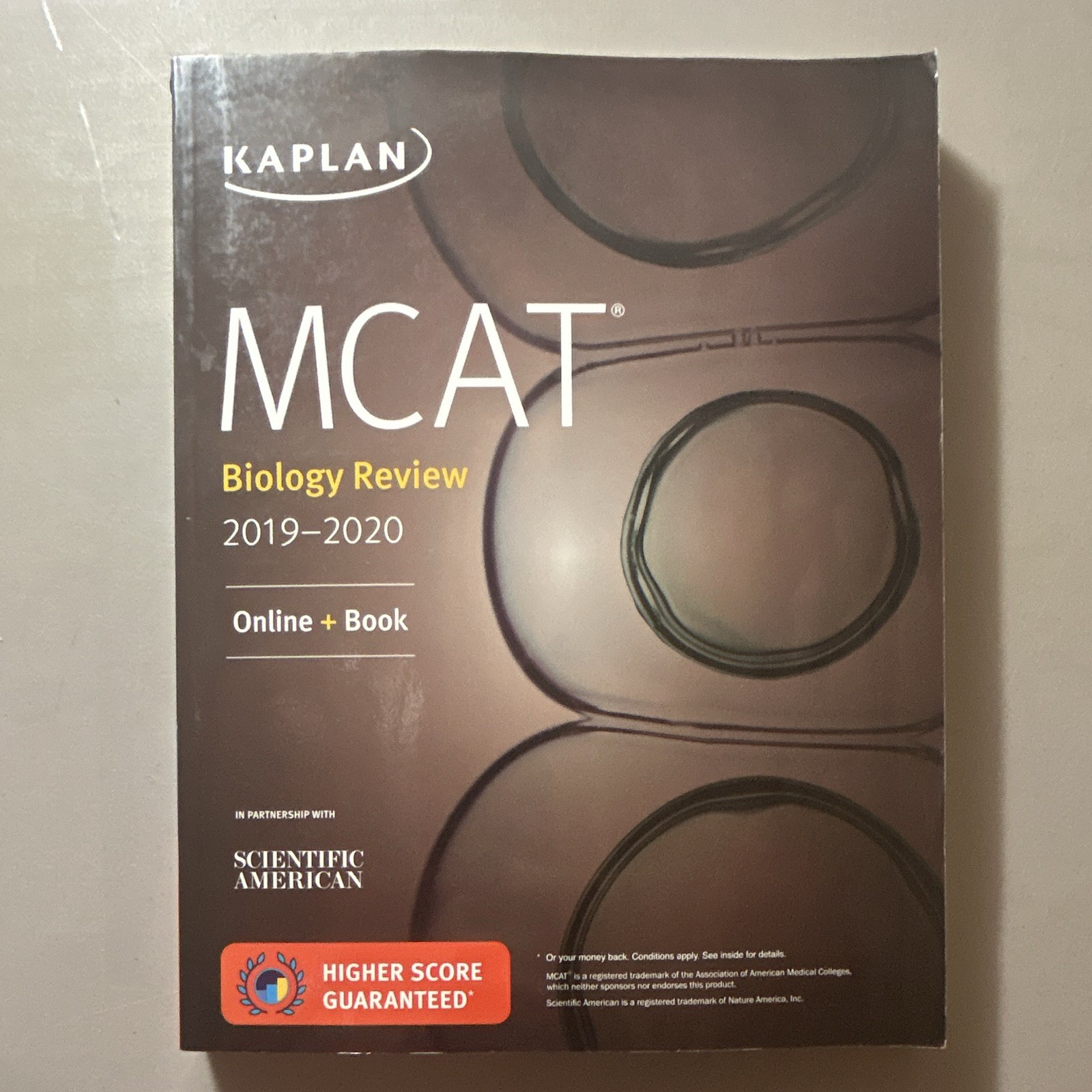 Kaplan MCAT Biology Review 2019-2020 Study Guide Book + Online