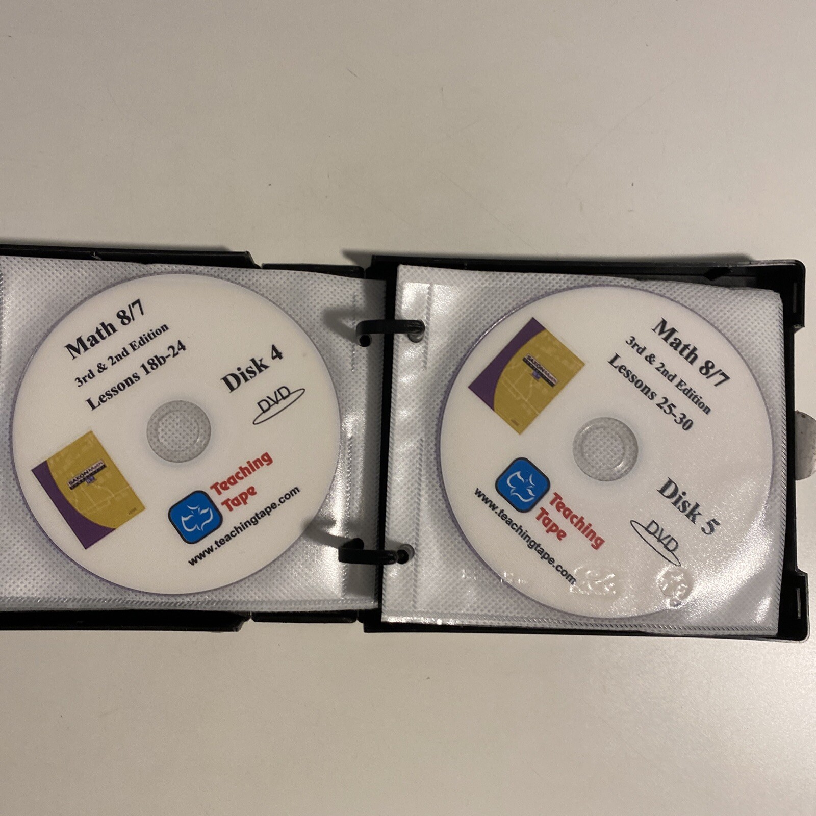 saxon 8/7 Math (3rd edition) teaching tape DVDs Full Set