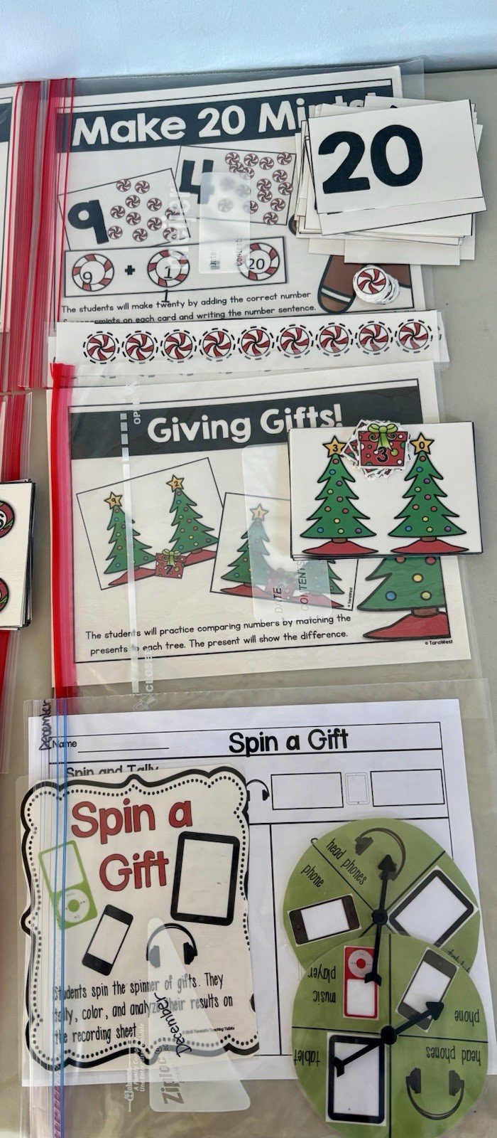 Math 12 Ready Made Centers For Leveled Instruction First Grade December